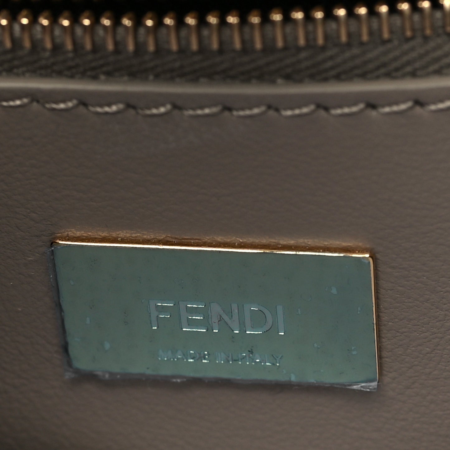 Calfskin Woven Mini Peekaboo Iconic Satchel Tortora