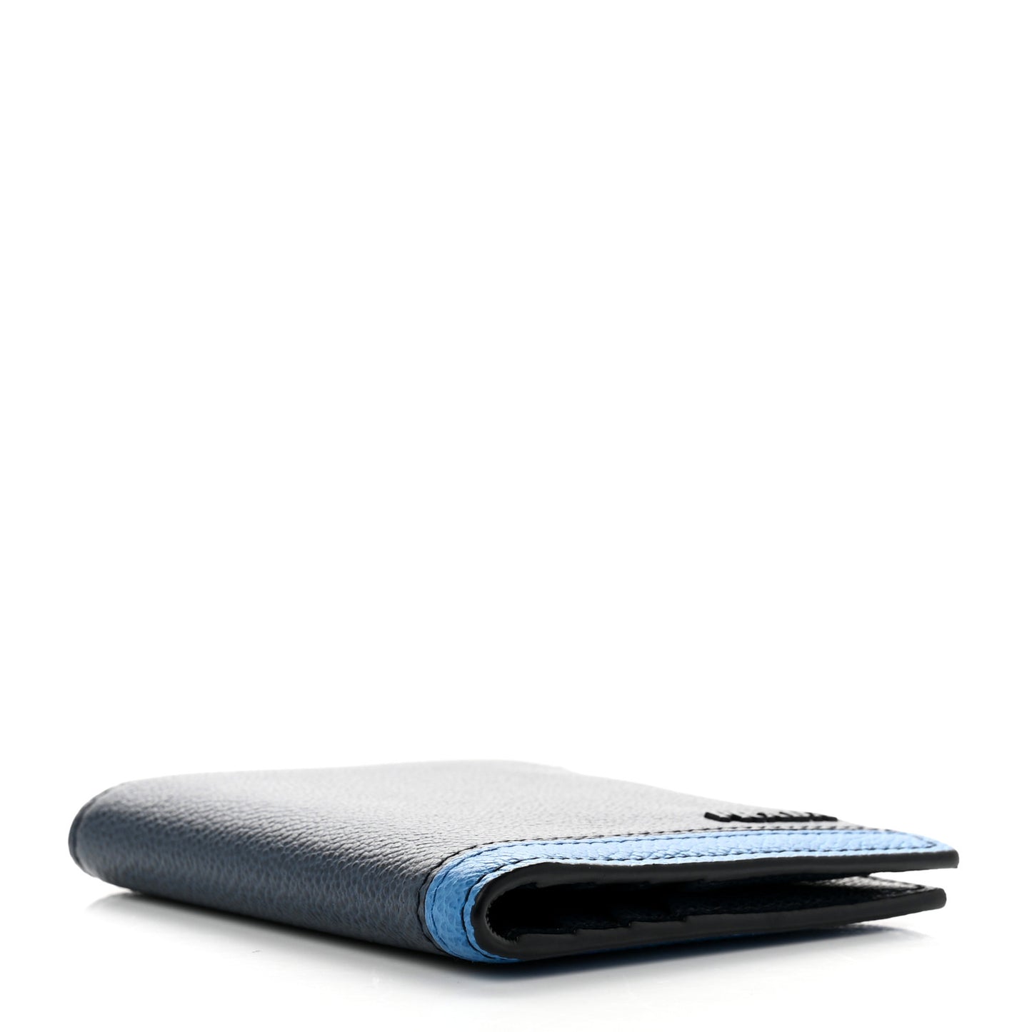 Vitello Micro Grain Bi-Color Bi-Fold Wallet Baltico Mare