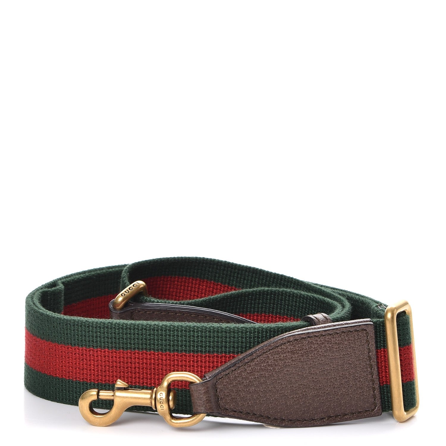 Gucci Canvas Web Shoulder Strap Green Red 247886 – FASHIONPHILE