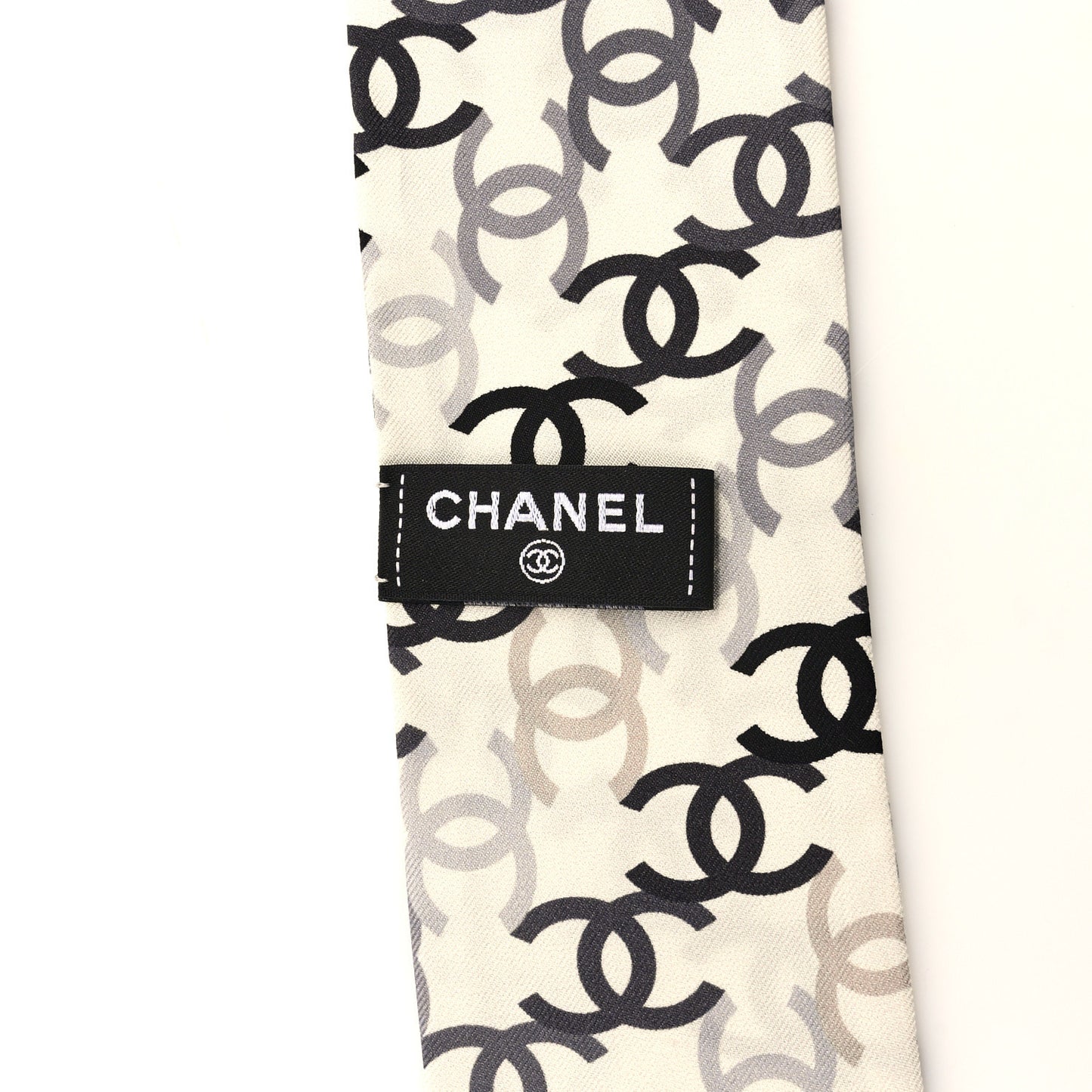 Silk CC Slim Bandeau Scarf Ecru Multicolor