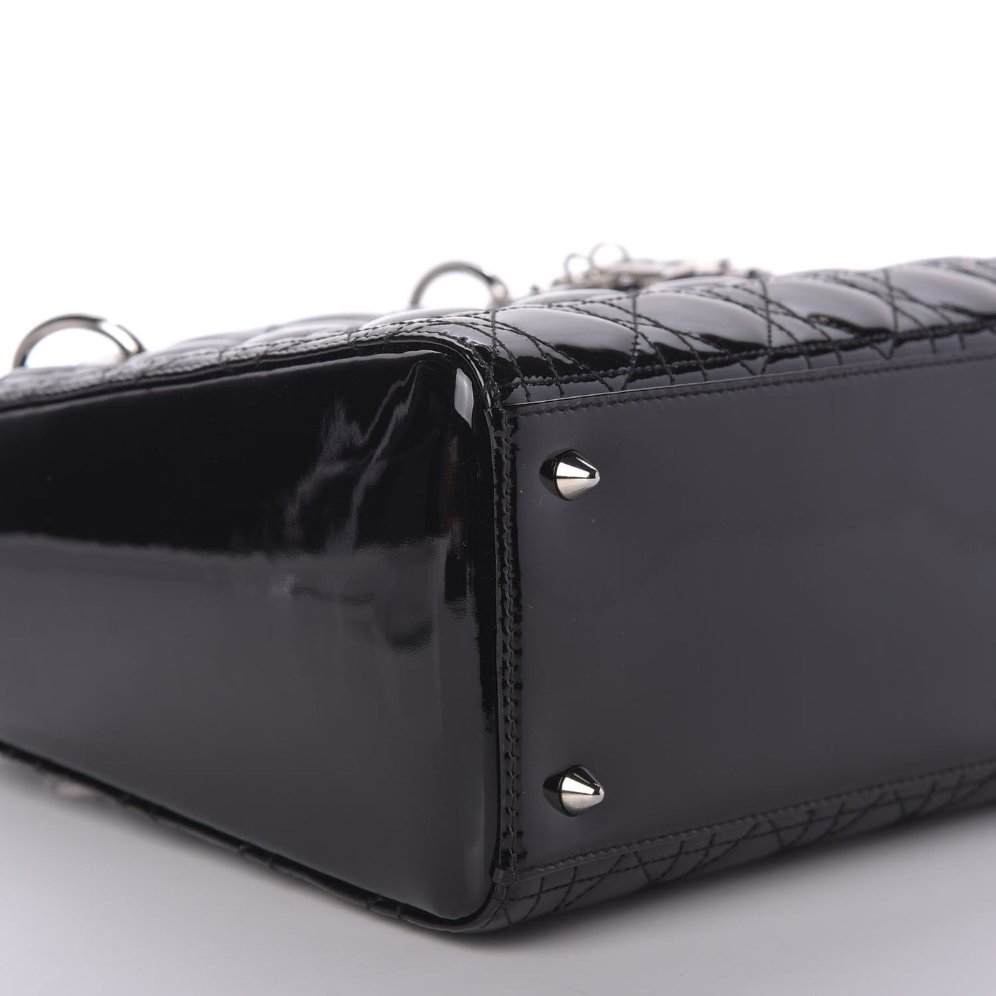 Patent Cannage Medium Lady Dior Black