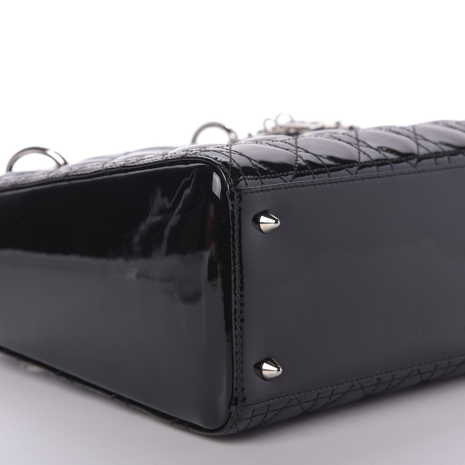 Christian Dior Patent Cannage Medium Lady Dior Black 6 of 9