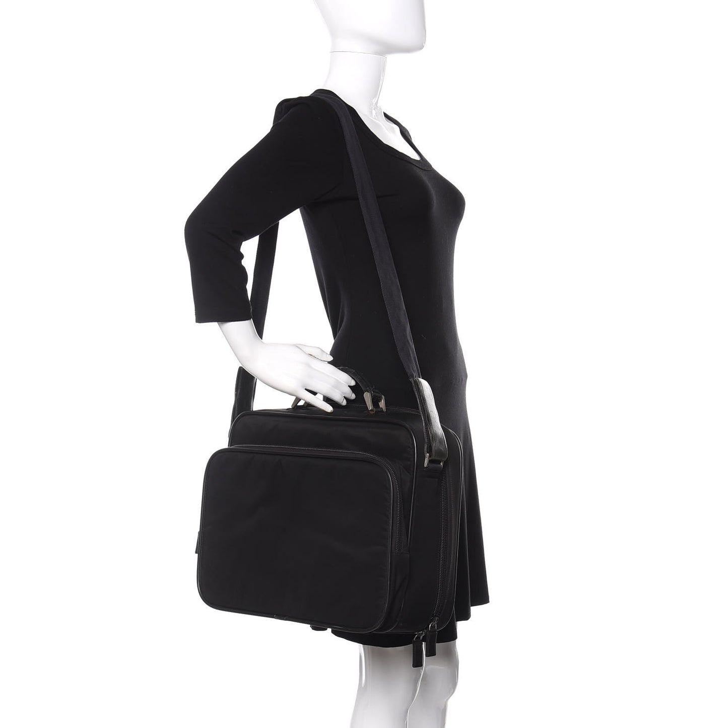 Tessuto Nylon Travel Bag Black