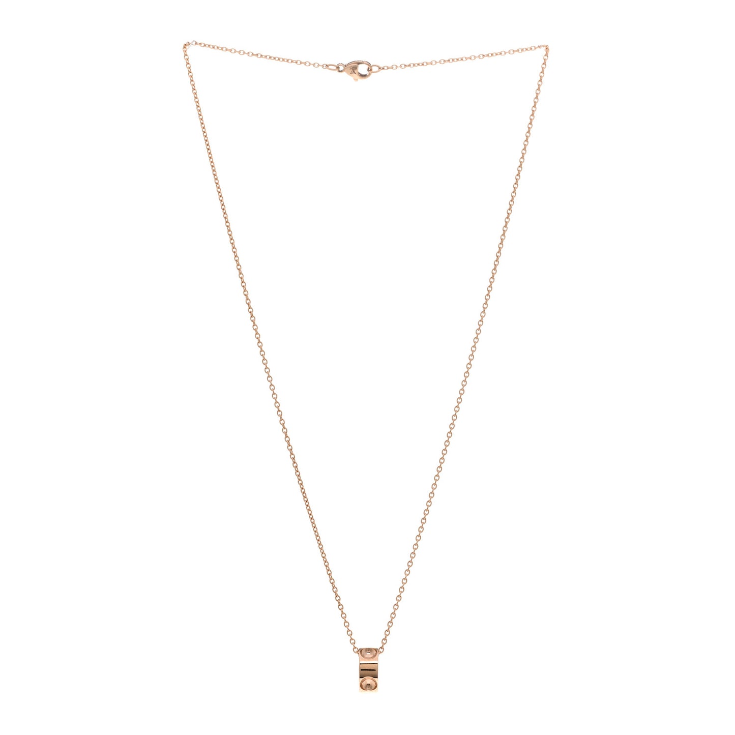18K Pink Gold Empreinte Pendant Necklace