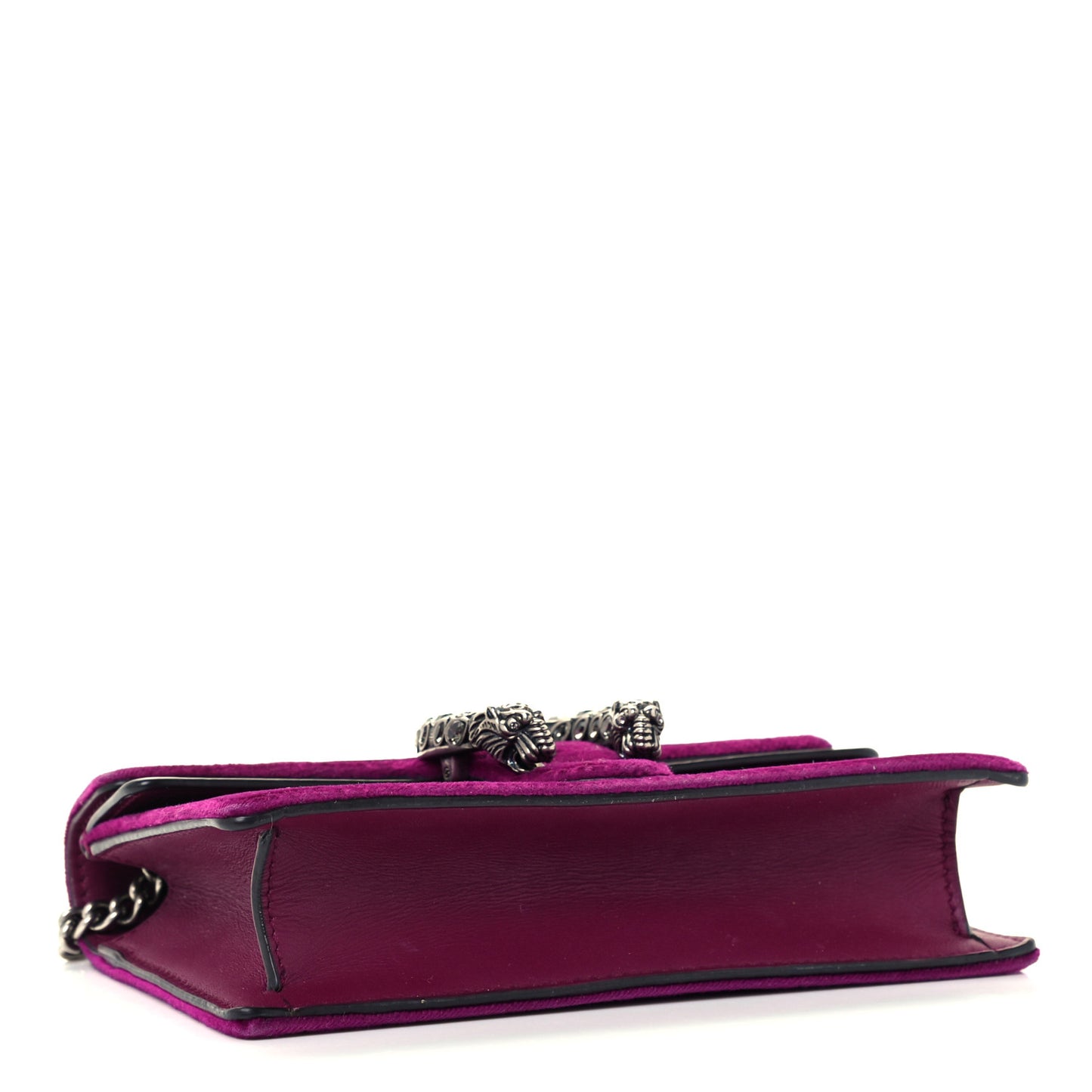 Velvet Super Mini Dionysus Shoulder Bag Fuchsia Violet Cyclamen