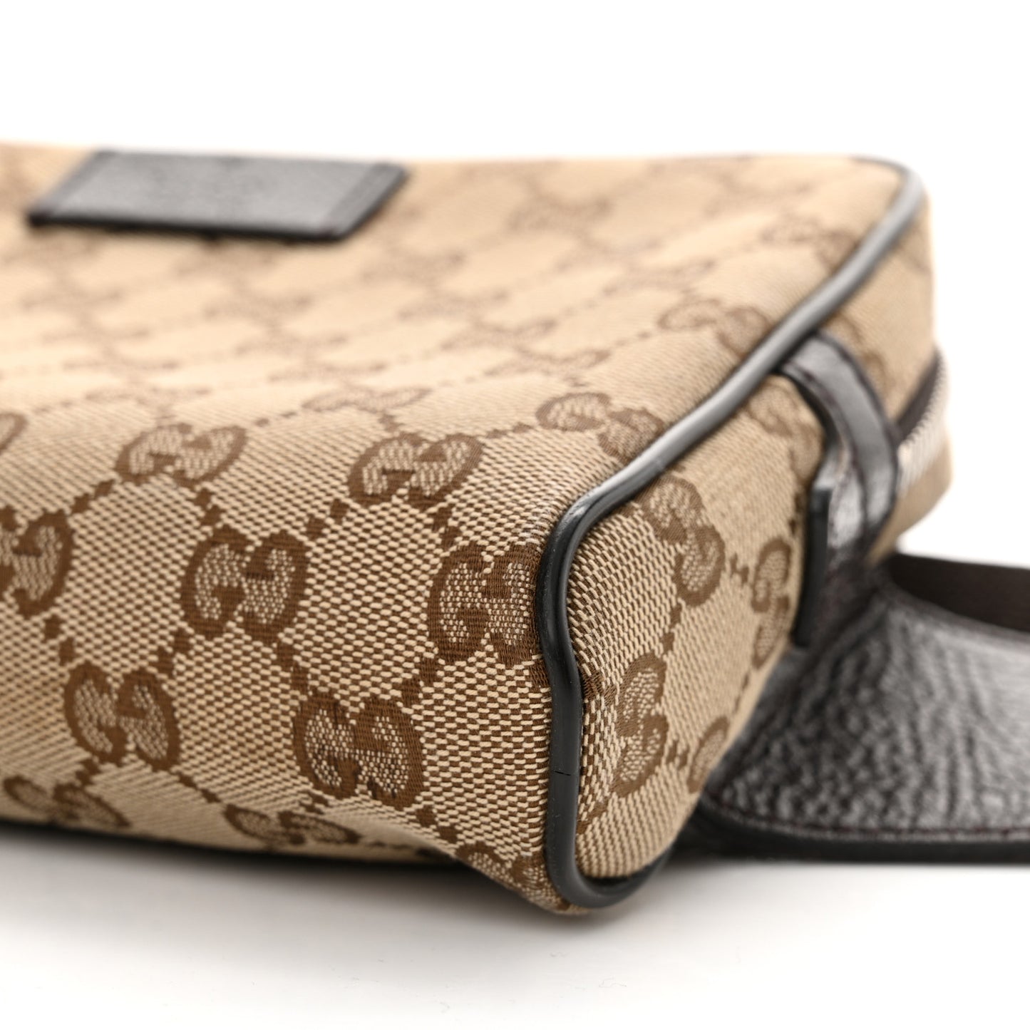Monogram Dollar Calfskin Belt Bag Beige Ebony Testa di Moro Marrone Scuro