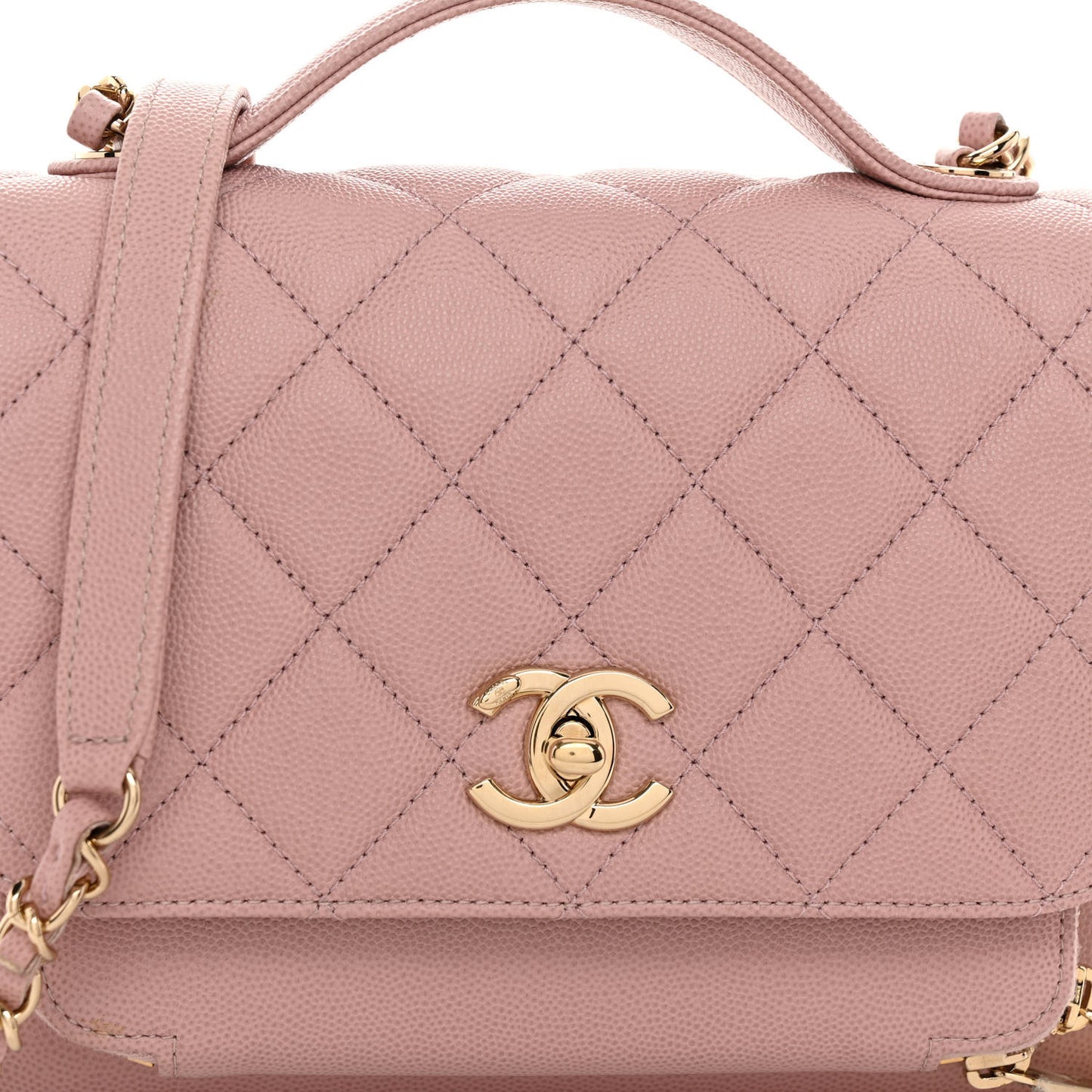 Caviar Quilted Medium Business Affinity Flap Light Pink