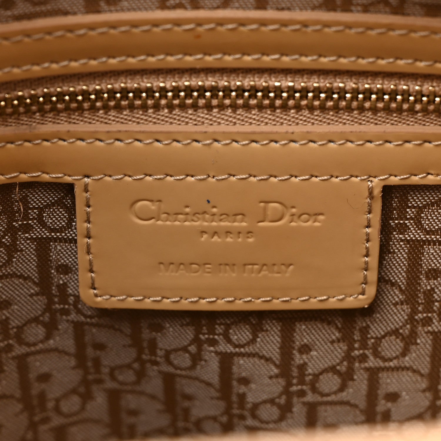 Christian Dior Patent Cannage Large Lady Dior Beige 6 of 12