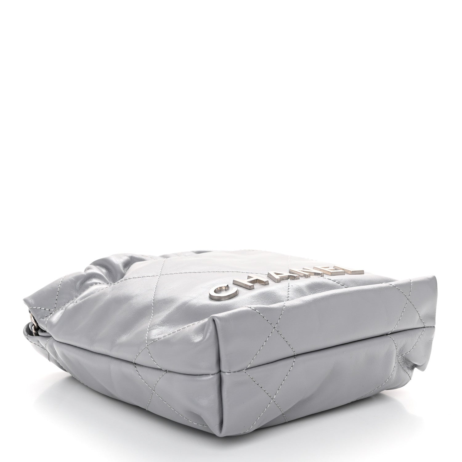 Chanel Shiny Calfskin Quilted Mini Chanel 22 Grey 4 of 10
