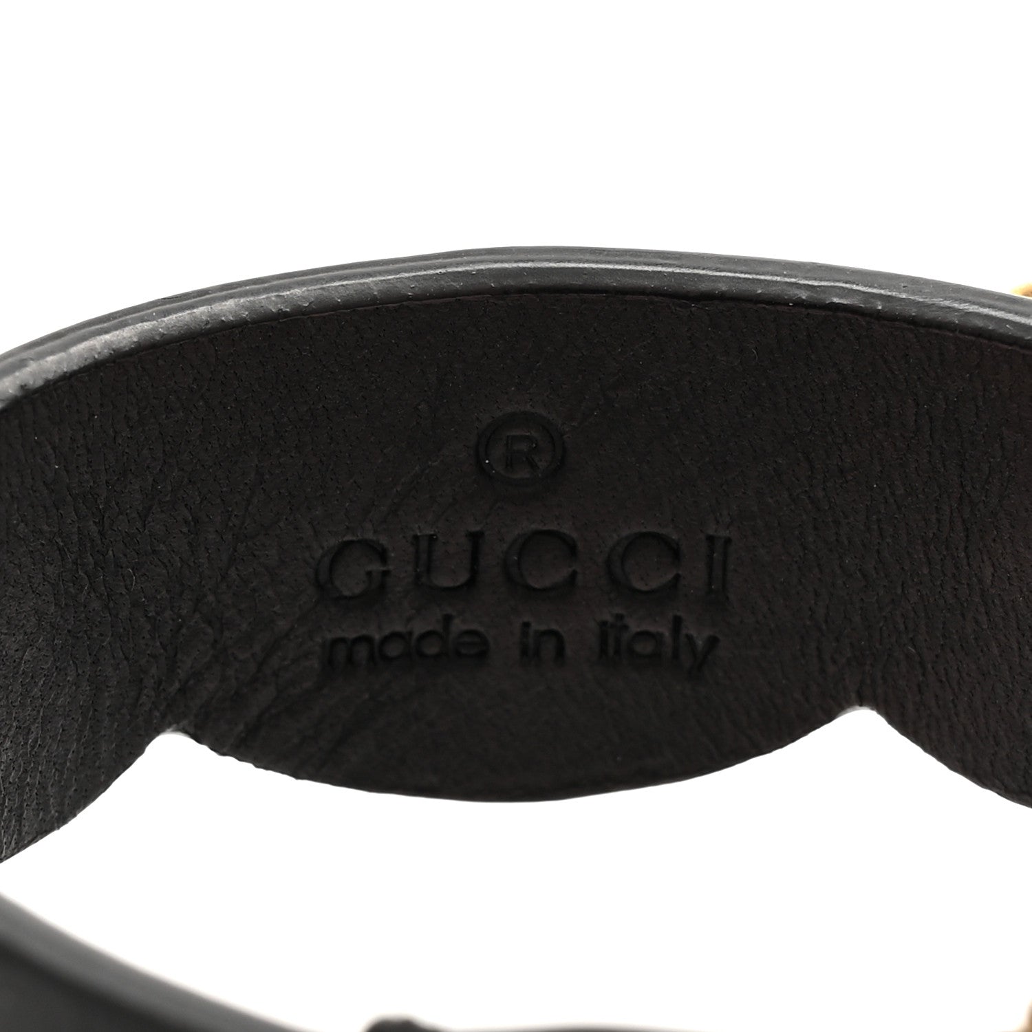 Gucci Calfskin Crystal Feline Heads Bracelet Black 4 of 5