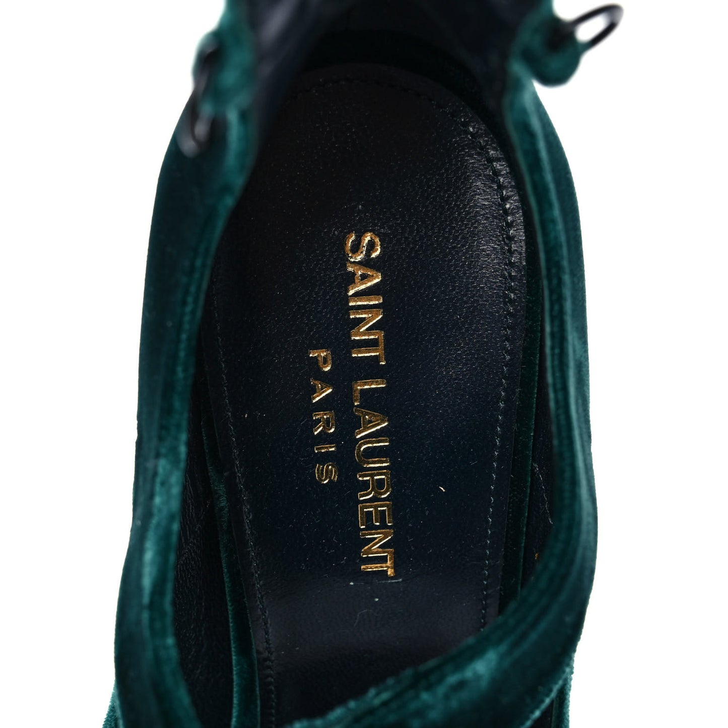Velluto Master Lace Up Tribute 105 Platform Sandals 38.5 Malachite