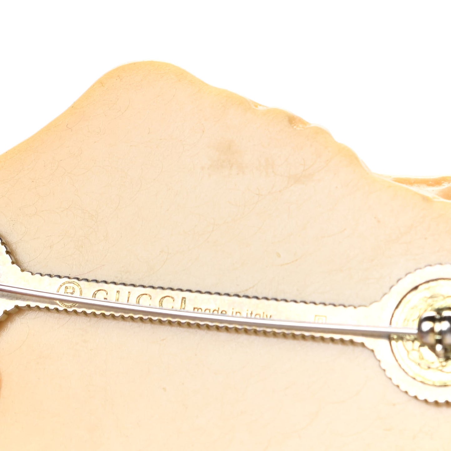 Resin Crystal Rajah Brooch Ivory