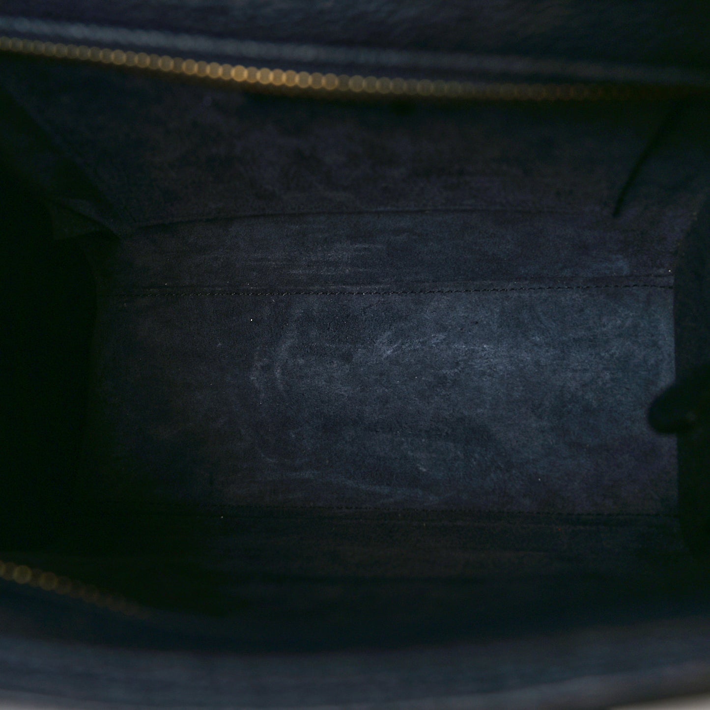 Drummed Calfskin Nano Luggage Navy Blue