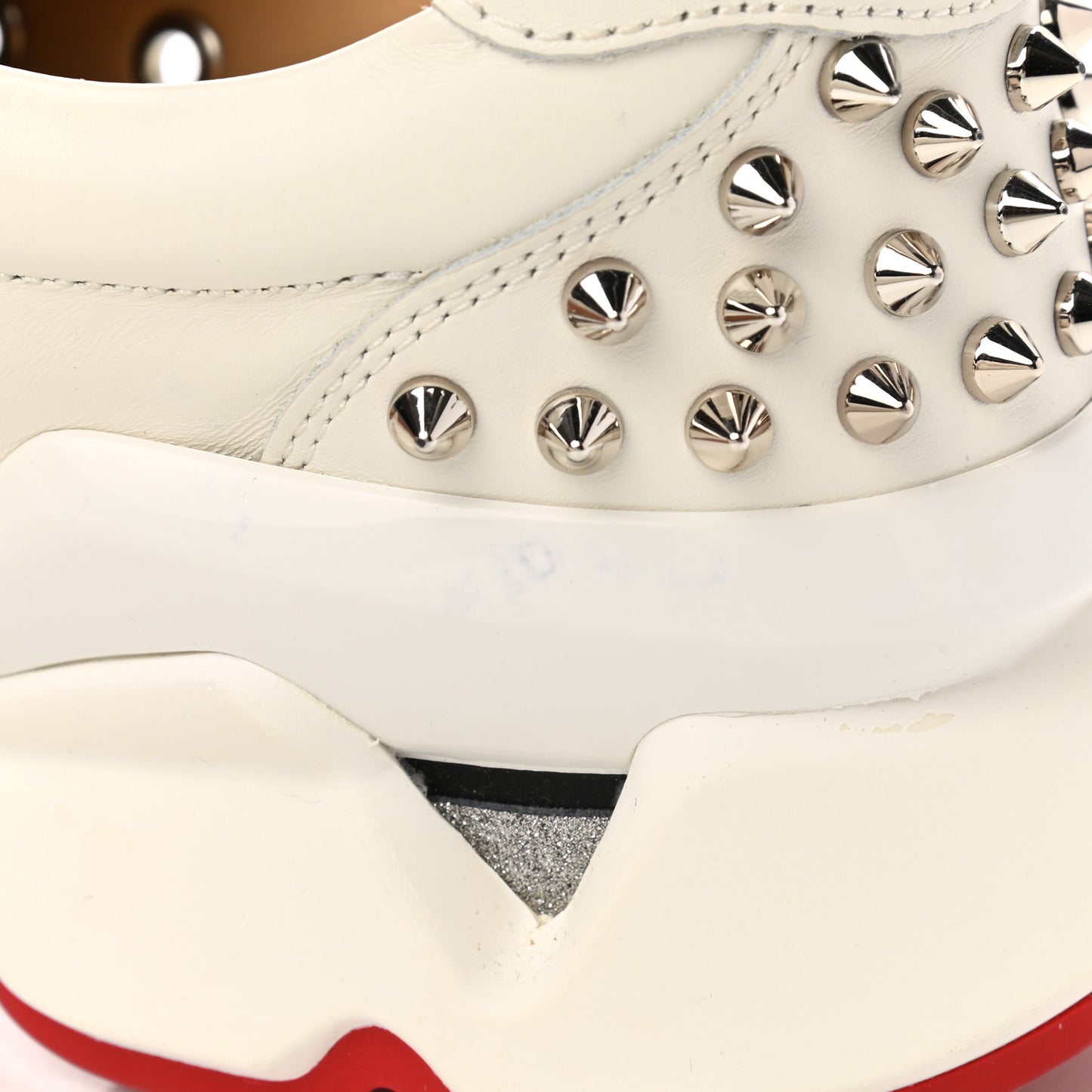 Calfskin Spike VRS 2018 Sneakers 37.5 Snow Silver