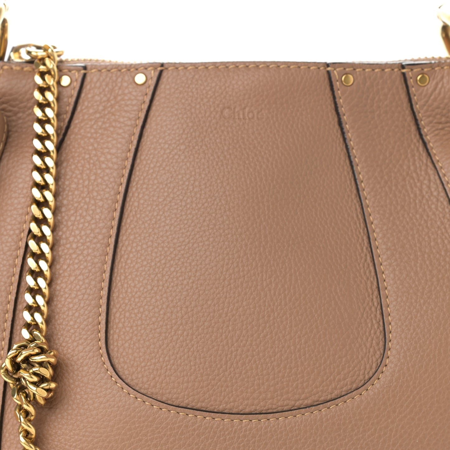 Grained Calfskin Small Hayley Hobo Nut