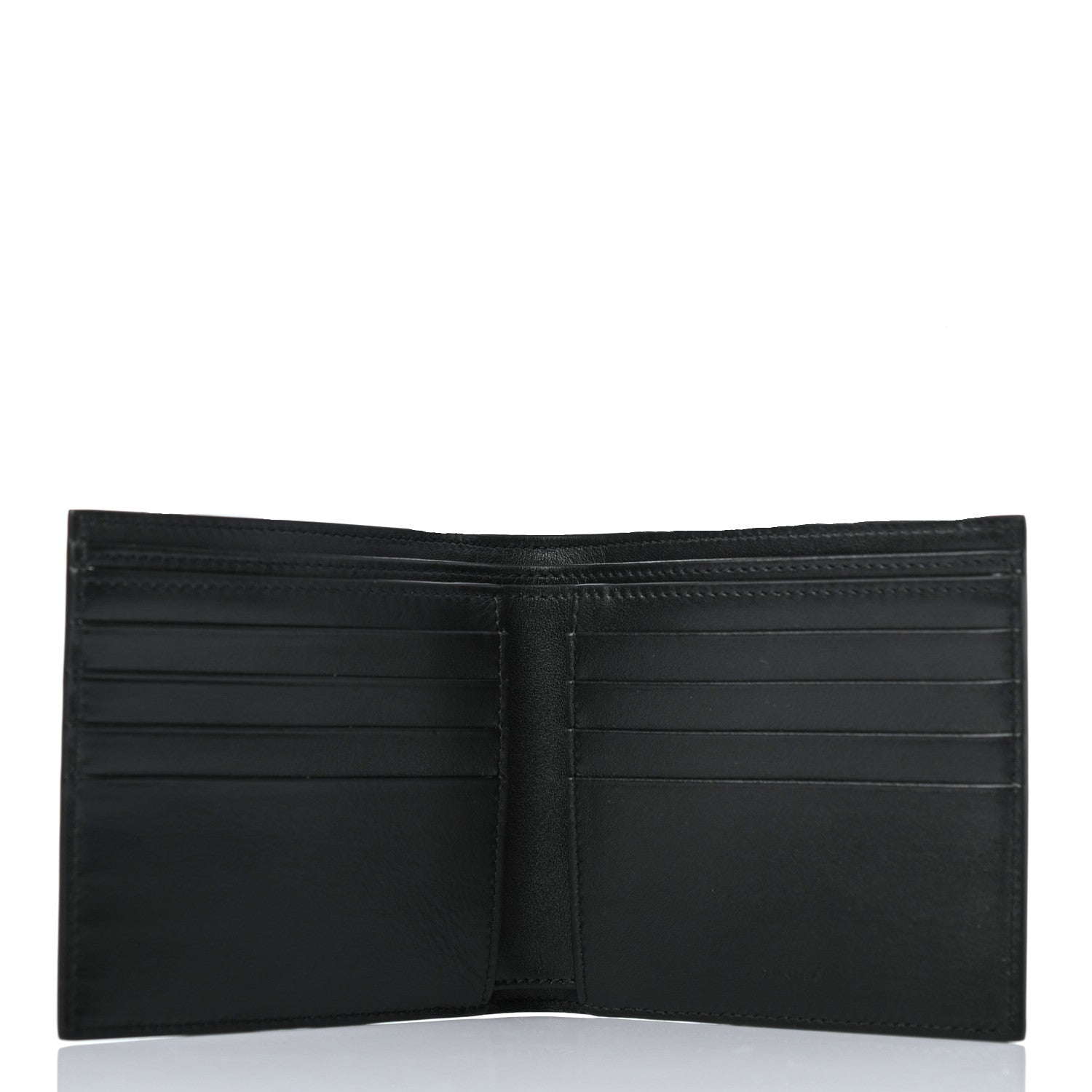Celine Grained Calfskin Bi-Fold Wallet Black 4 of 4