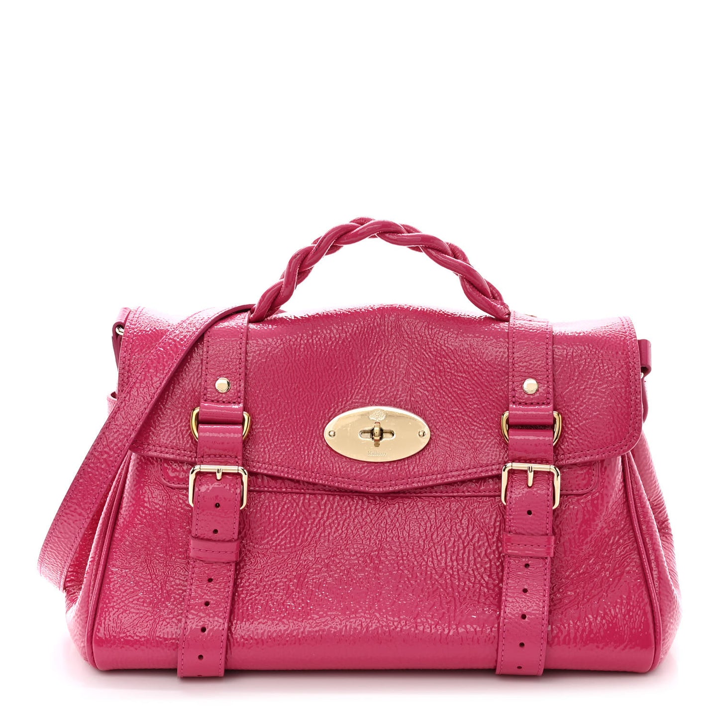 Spongy Patent Small Alexa Pink
