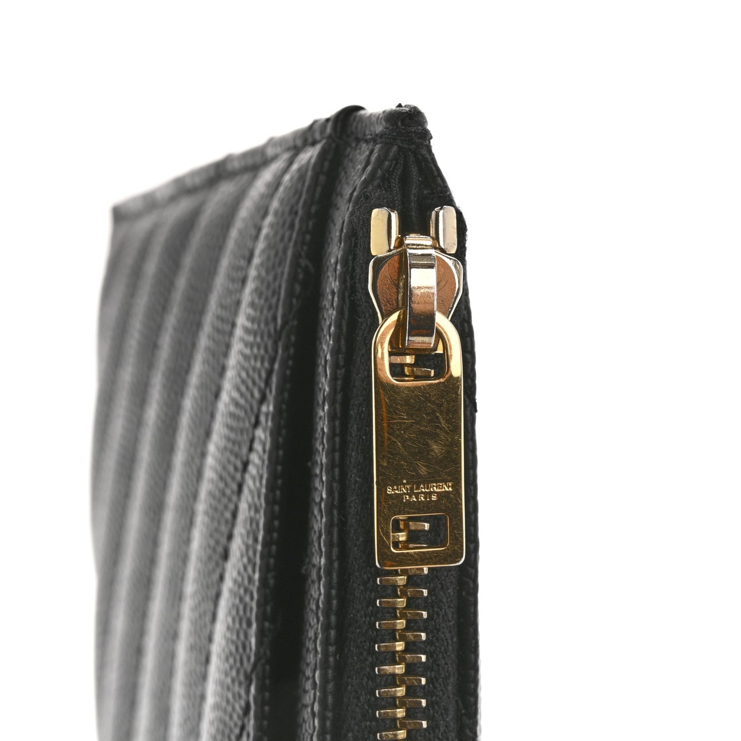 Grain De Poudre Chevron Monogram Bill Pouch Black