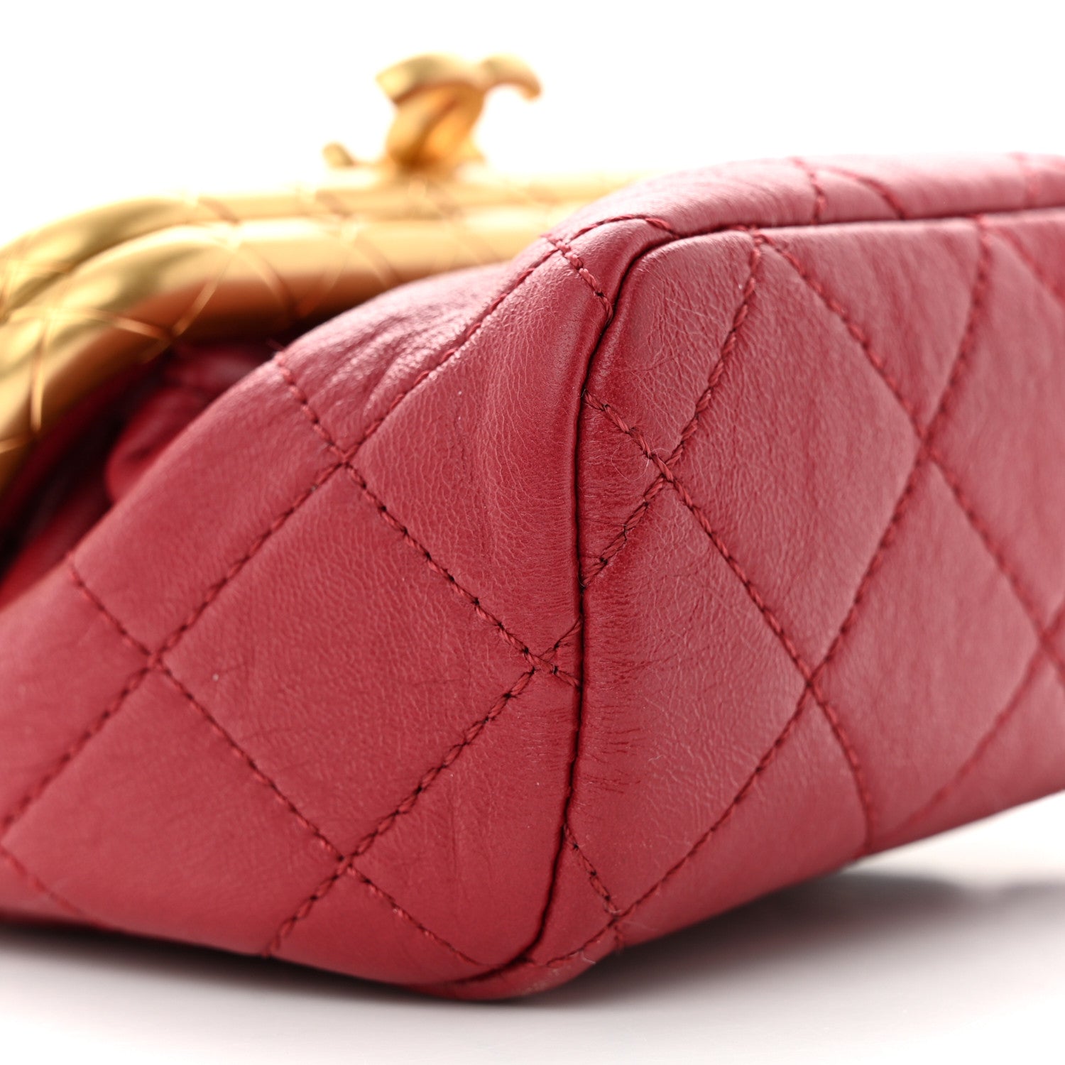 Chanel Lambskin Quilted Micro My Crush Bag Red 9 of 10