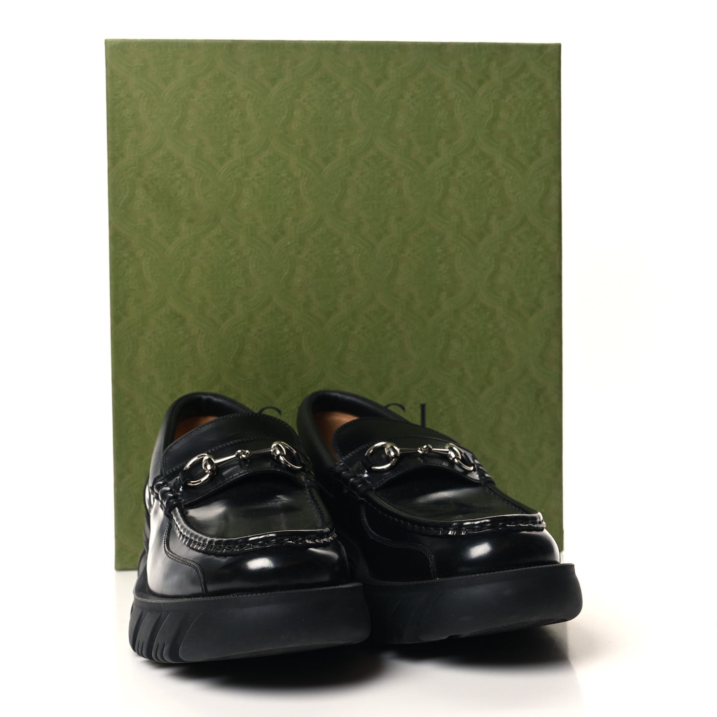 Magnum Calfskin Nappa Samoa Mens Horsebit Platform Lug Sole Loafers 11 Black