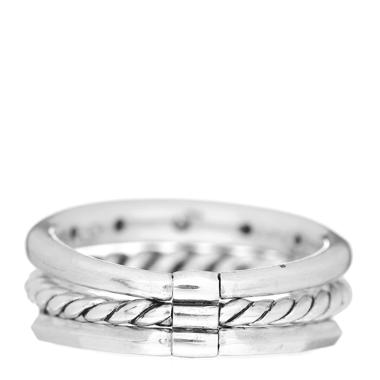 Sterling Silver Diamond 9mm Stax Narrow Ring 51 5.75