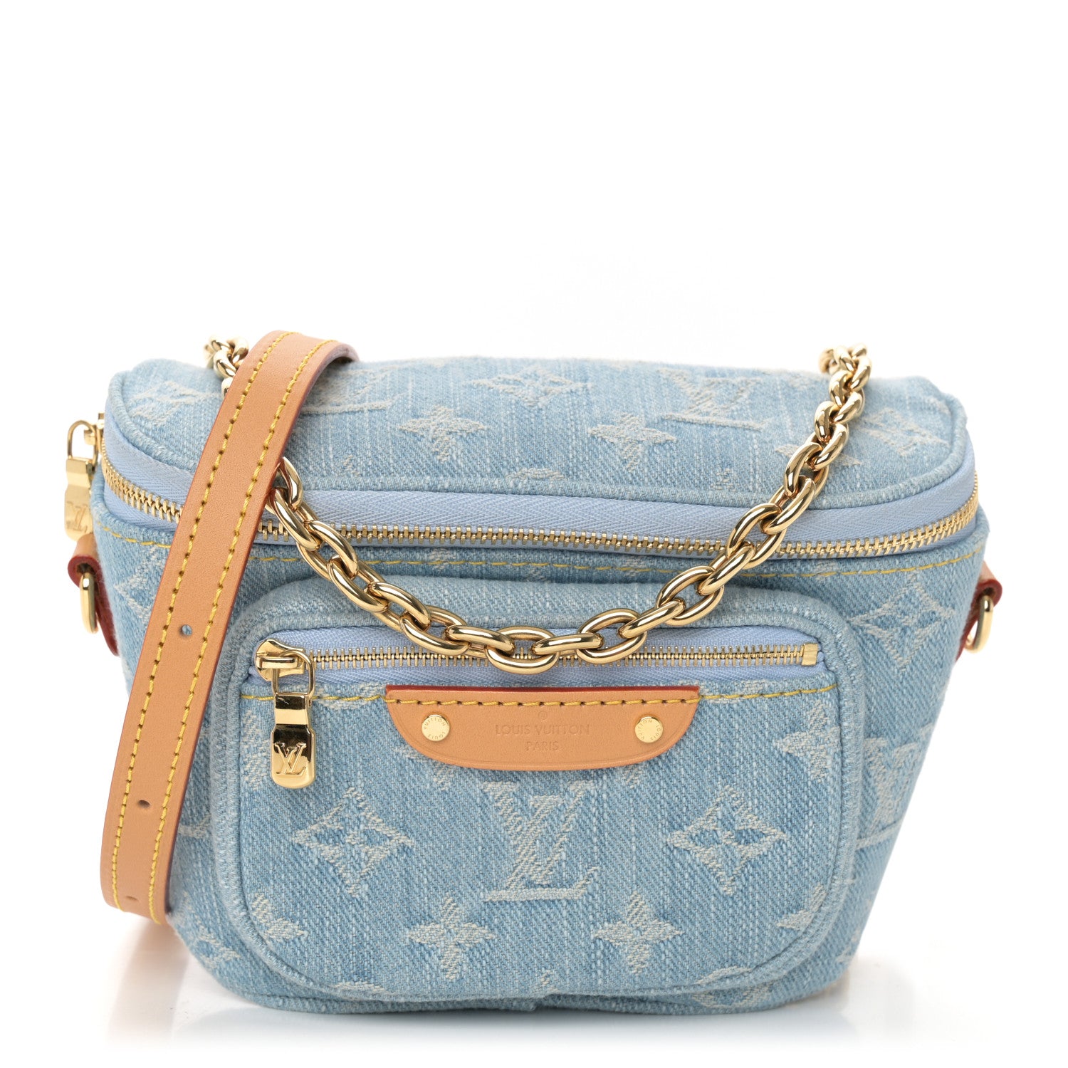 Louis Vuitton Monogram Denim Mini Bumbag Sky Blue 1 of 9