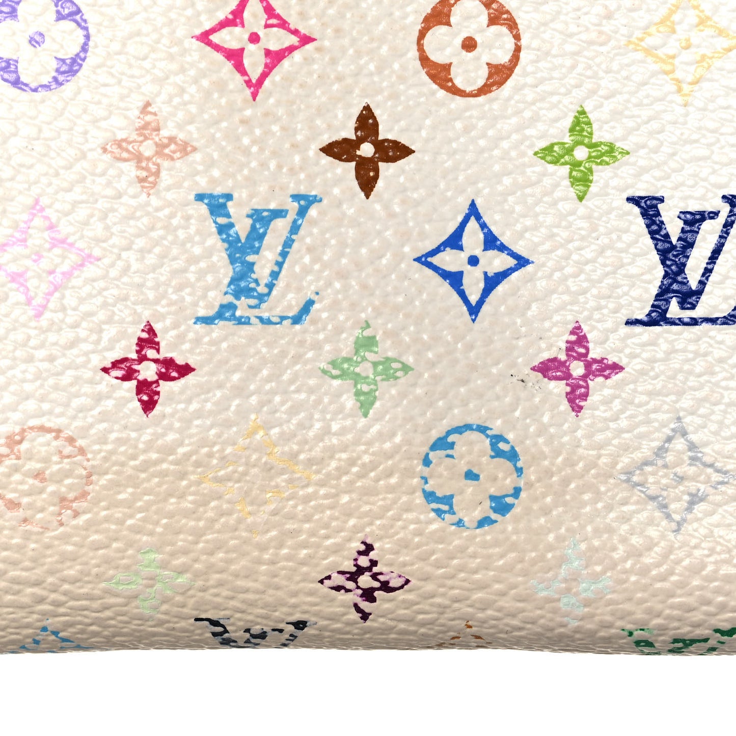 Monogram Multicolor Zippy Wallet White Litchi