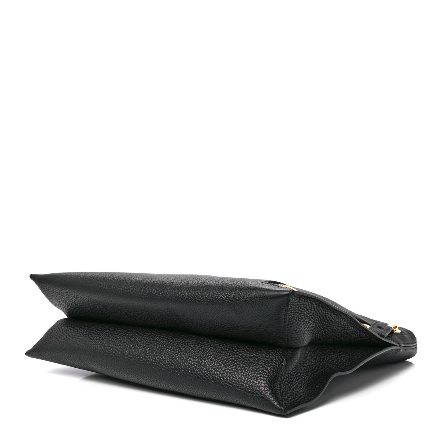 Pebbled Calfskin Small Alix Padlock Zip Hobo Bag Black
