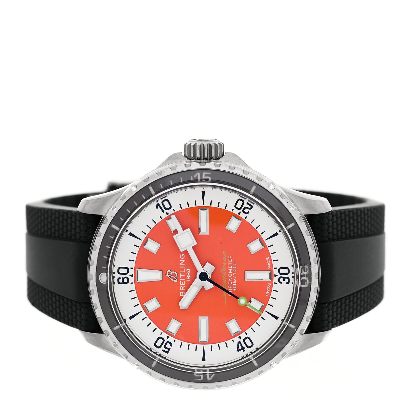 Stainless Steel Rubber 42mm SuperOcean Automatic Watch Orange A17375
