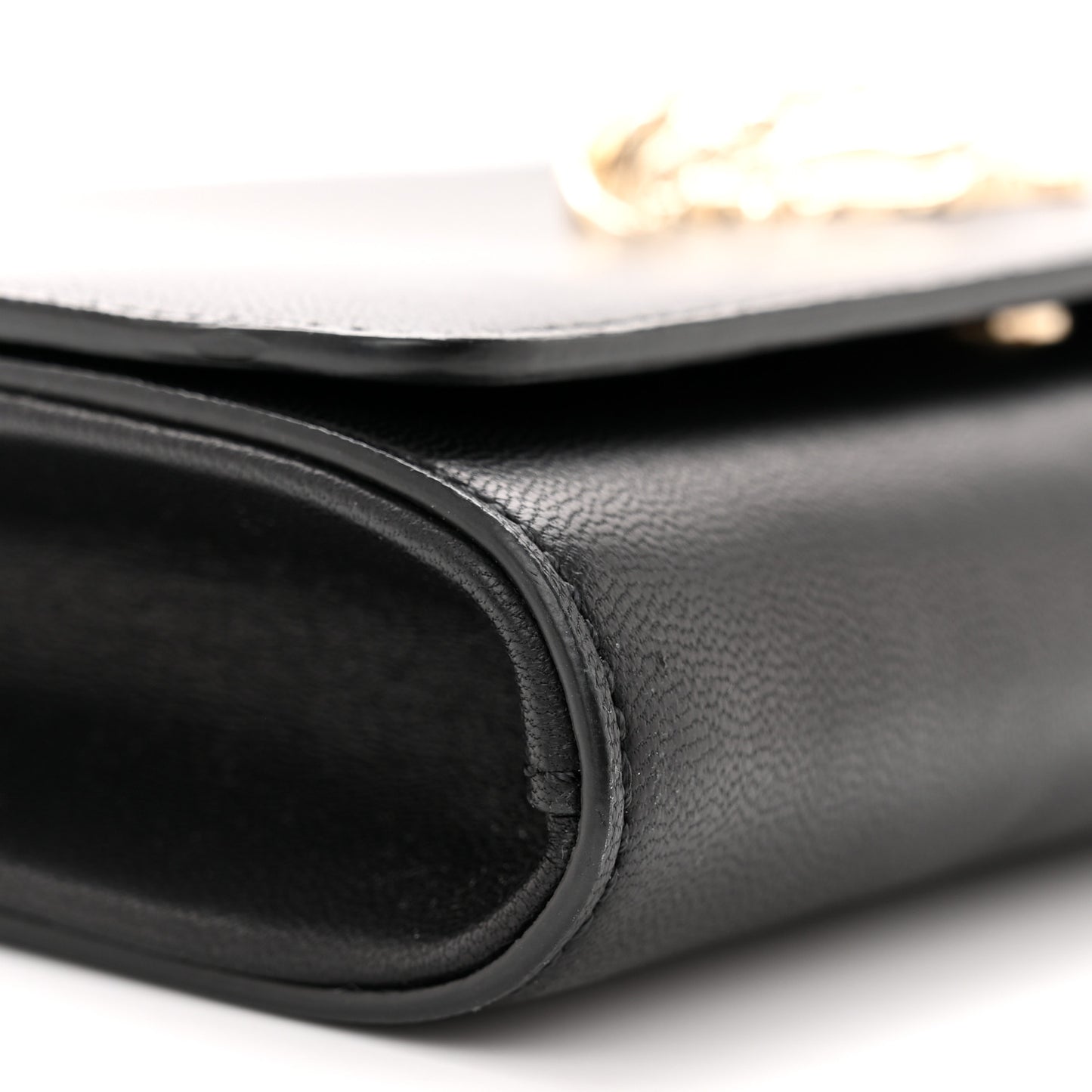 Vitello Palazzo Medusa Evening Clutch Bag Black