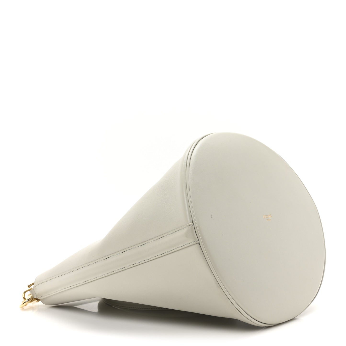 Smooth Calfskin Bucket 16 Light Stone