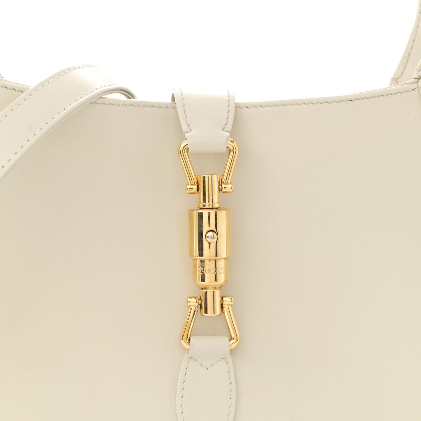 Boarded Dyana Lux Calfskin Small Jackie 1961 Hobo Mystic White