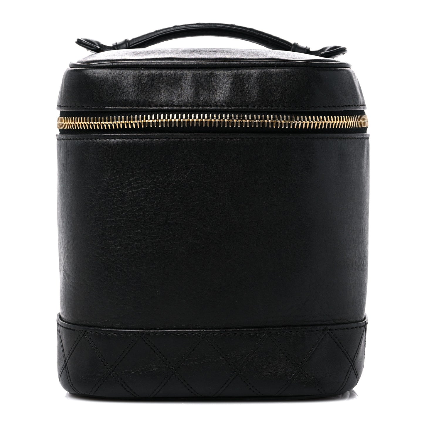 Lambskin Vanity Cosmetic Bag Black