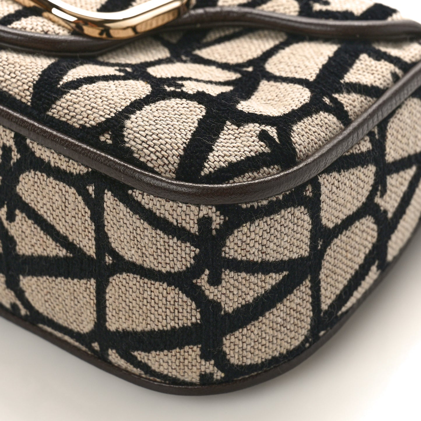Toile Iconographe Goatskin Vlogo Small Loco Hobo Bag Naturale Black Fondant