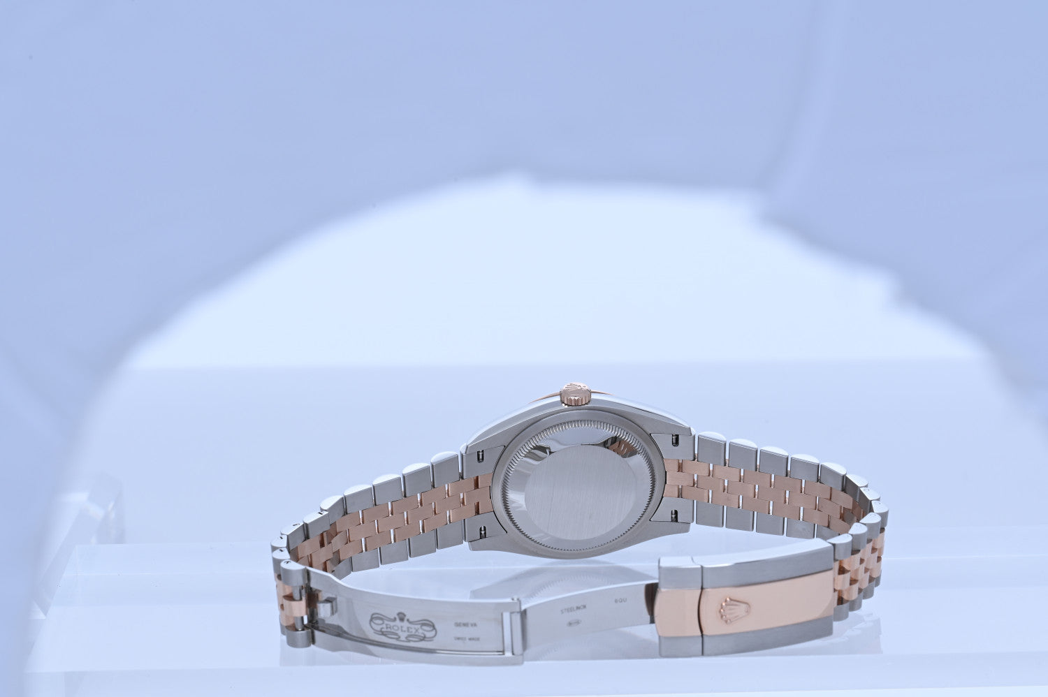 Rolex Stainless Steel 18K Everose Gold 36mm Oyster Perpetual Datejust Watch Silver Fluted 126231 2 of 6