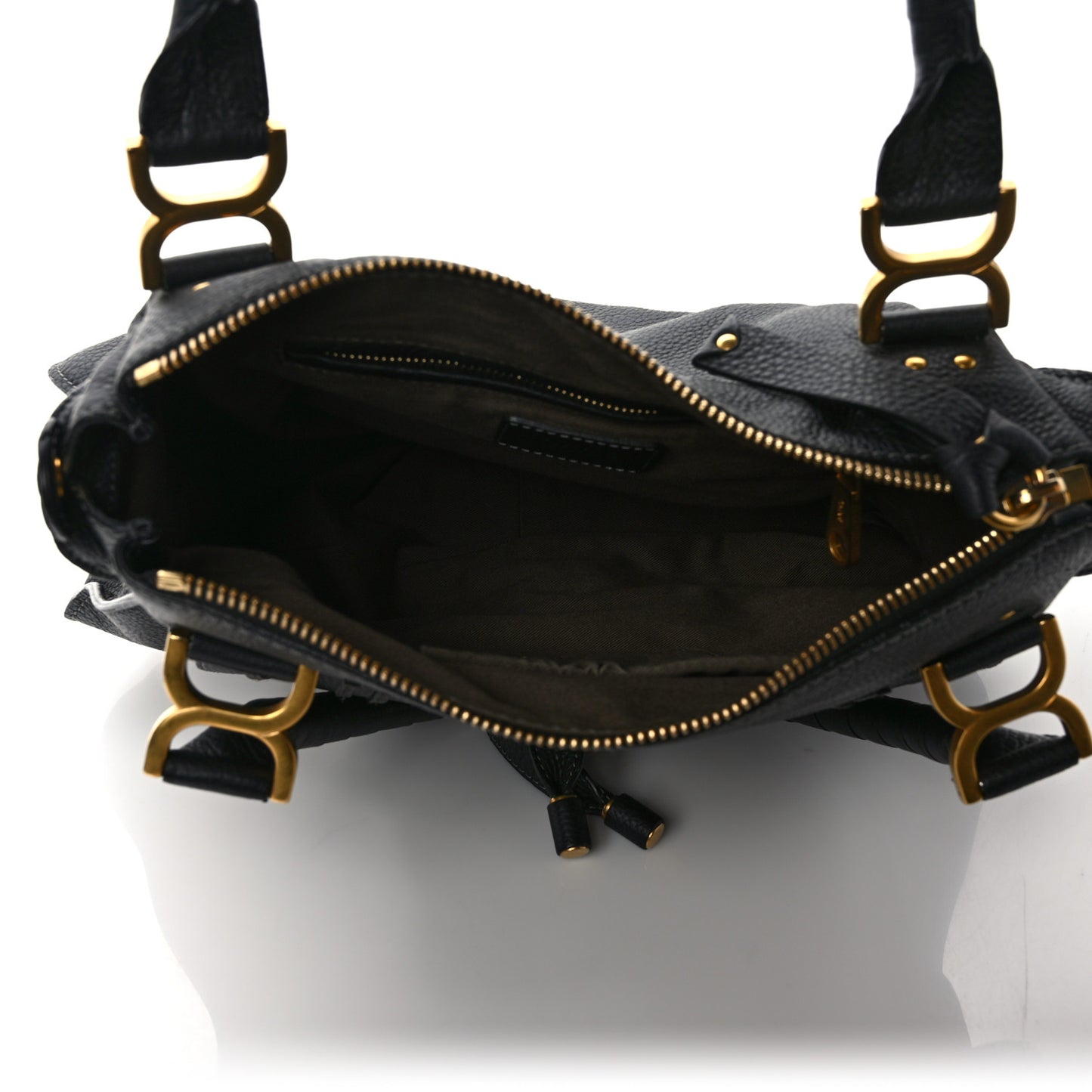 Calfskin Medium Marcie Satchel Black