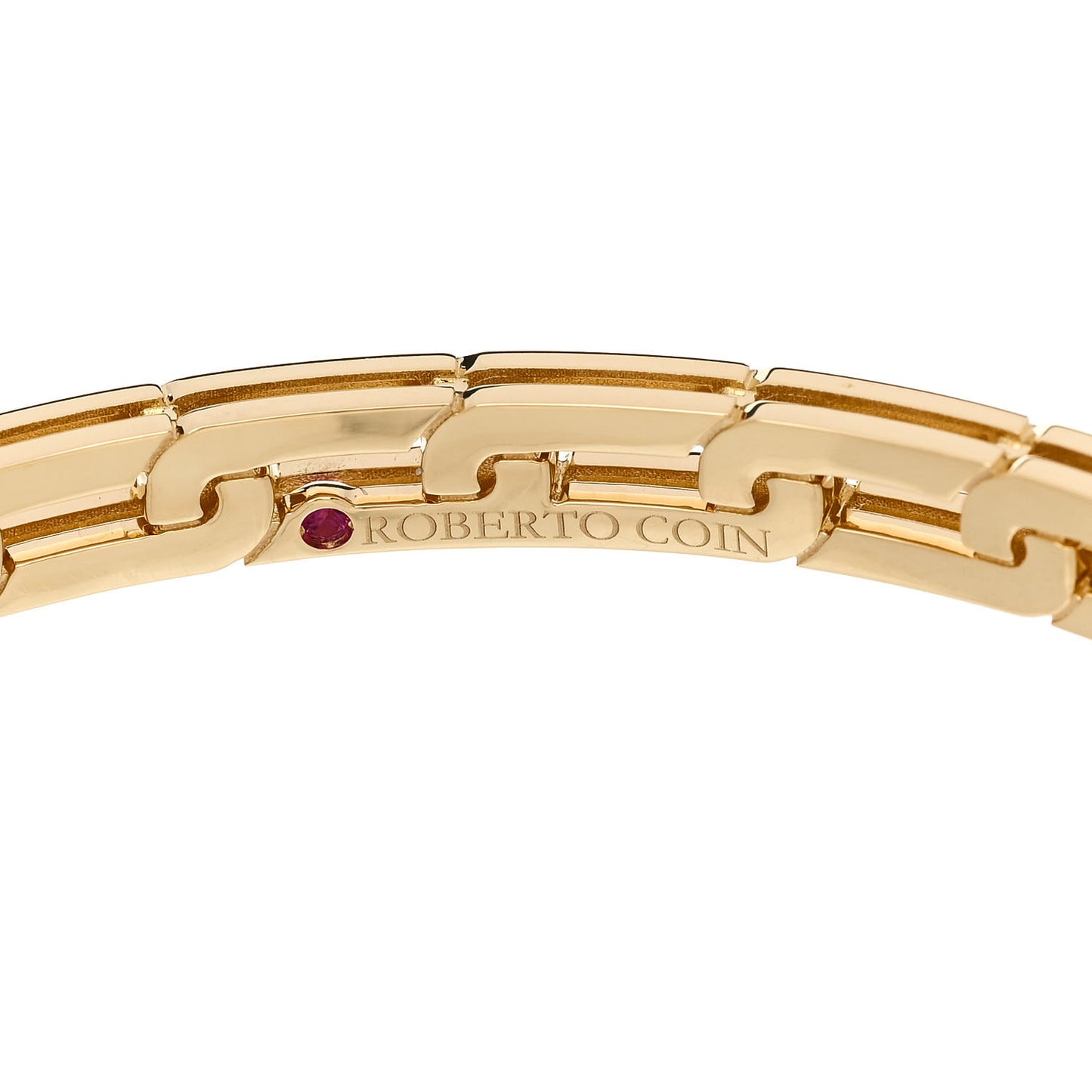 18K Yellow Gold Slim Navarra Bangle Bracelet