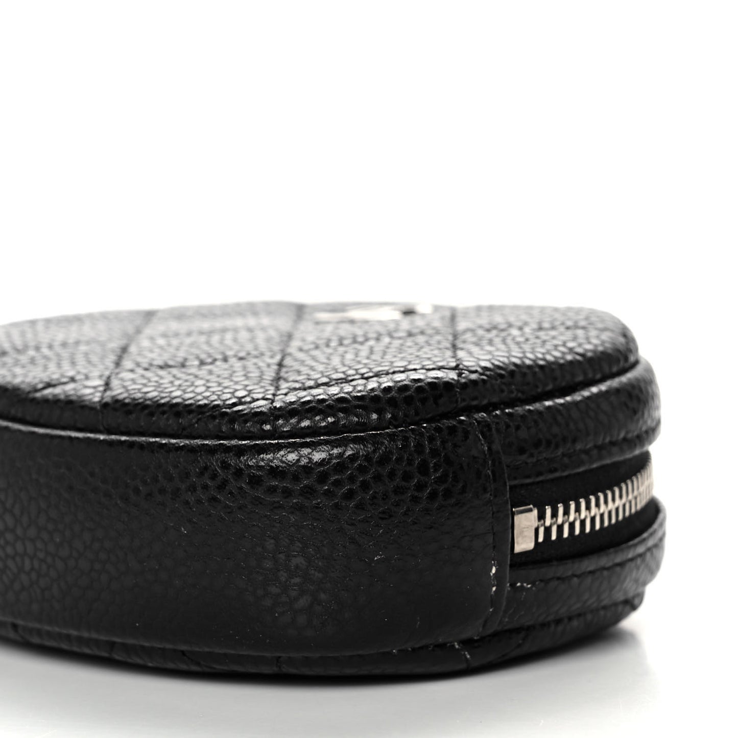 Caviar Quilted Zip Around Classic Coin Purse Black