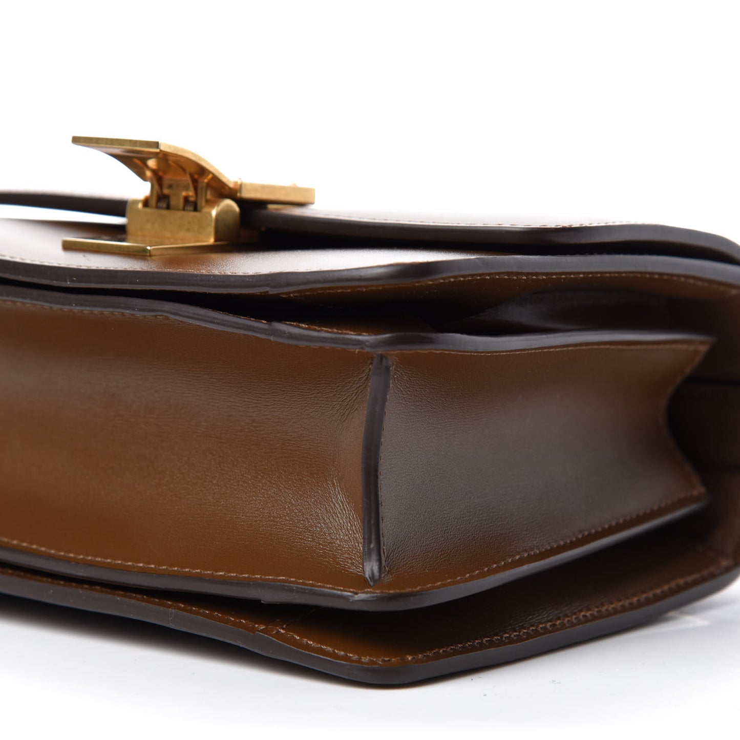 Smooth Calfskin Small Classic Box Flap Bag Camel
