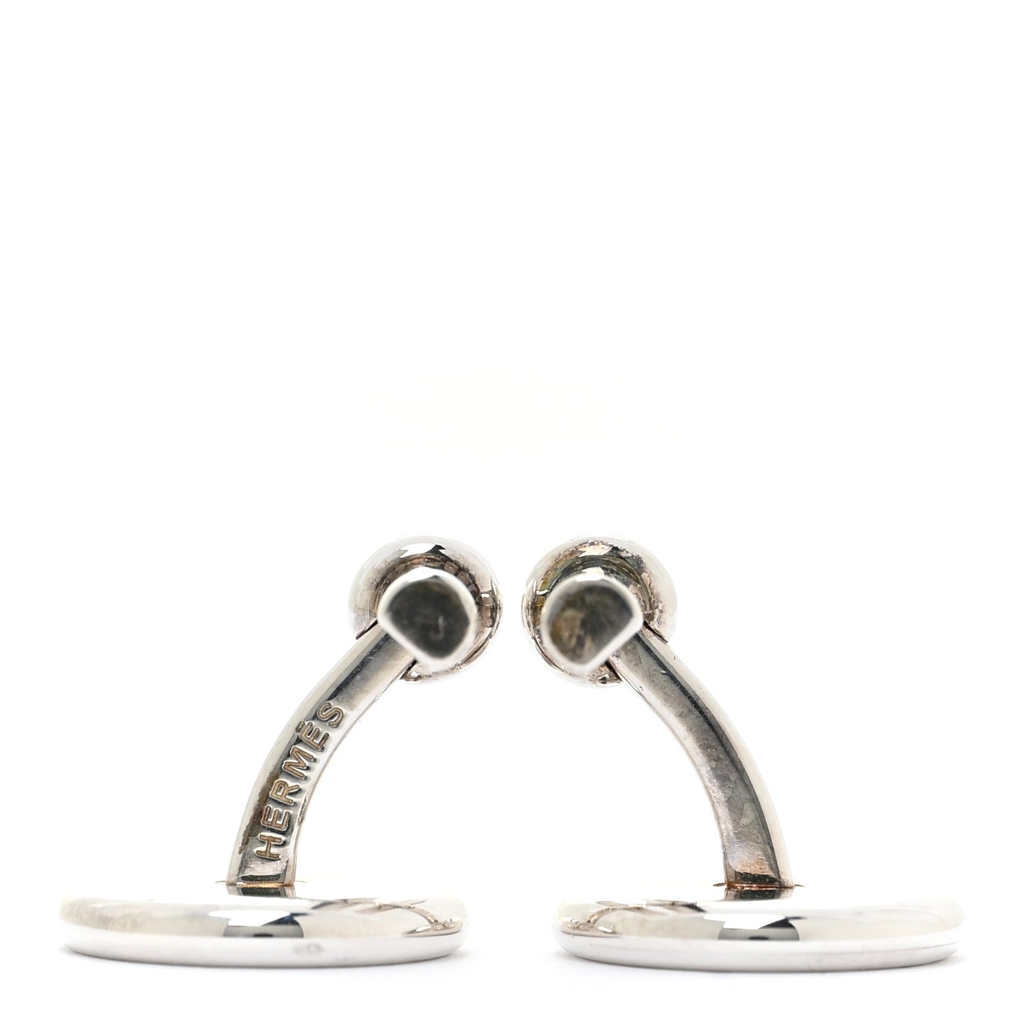 Hermes Sterling Silver Clou de Selle Cufflinks 4 of 8