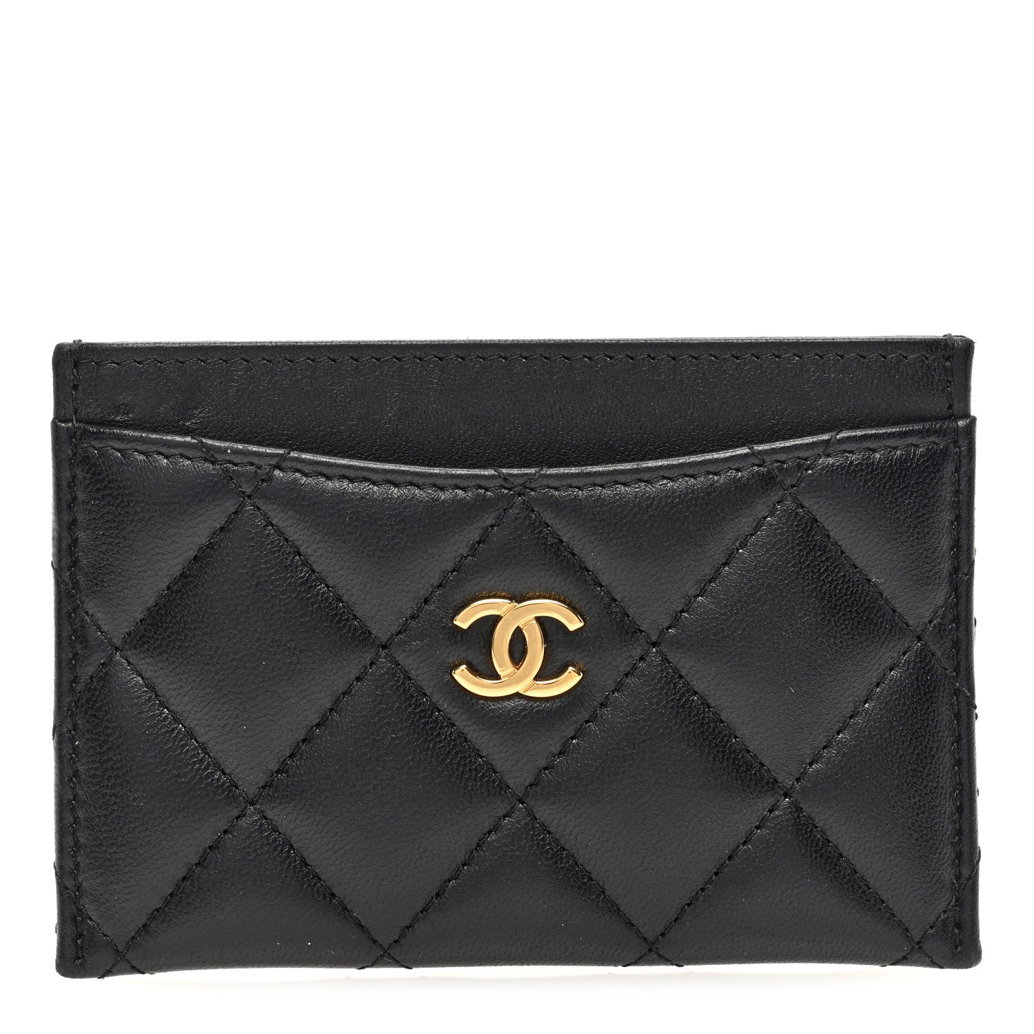 Chanel Lambskin Quilted Card Holder Black 1 of 8