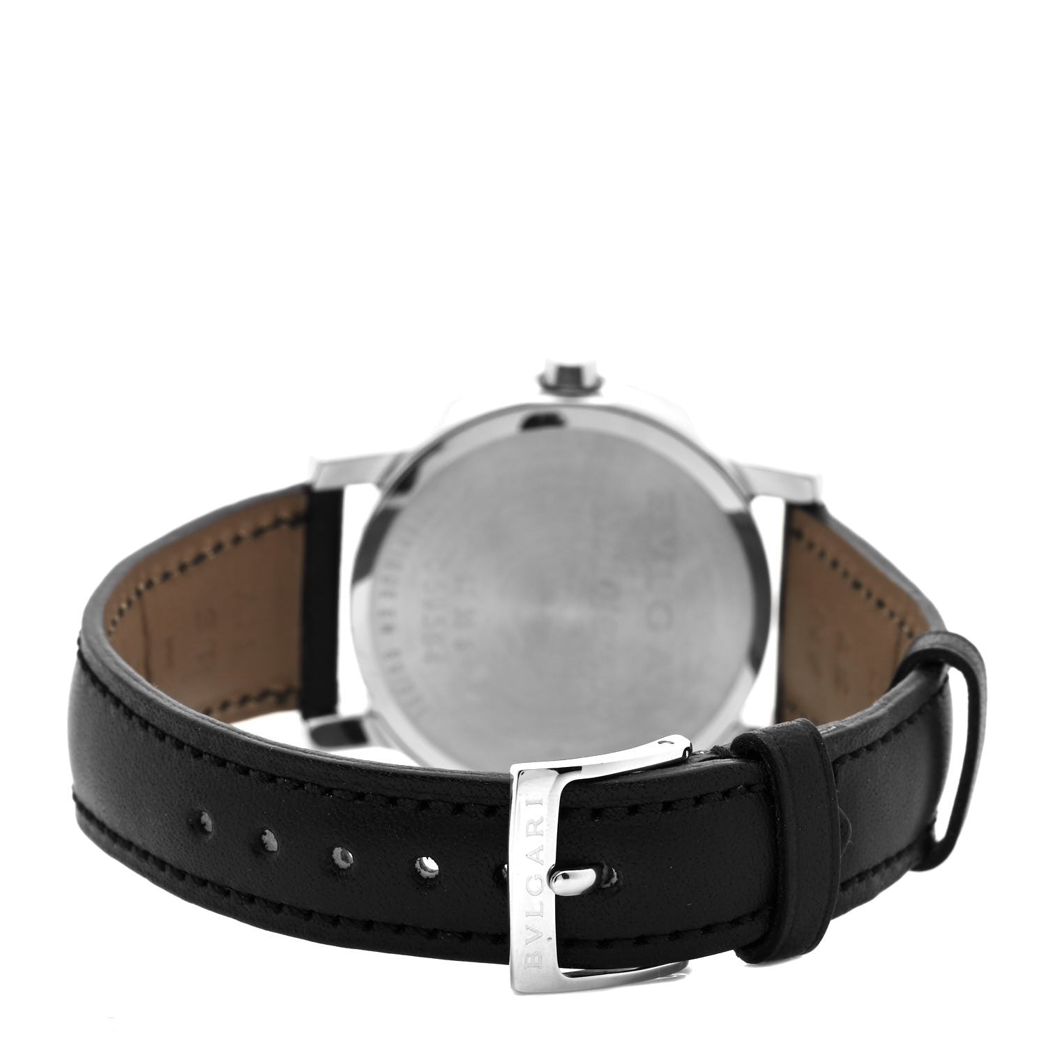 Bulgari Stainless Steel Calfskin 35mm Solotempo Quartz Watch Black 3 of 5