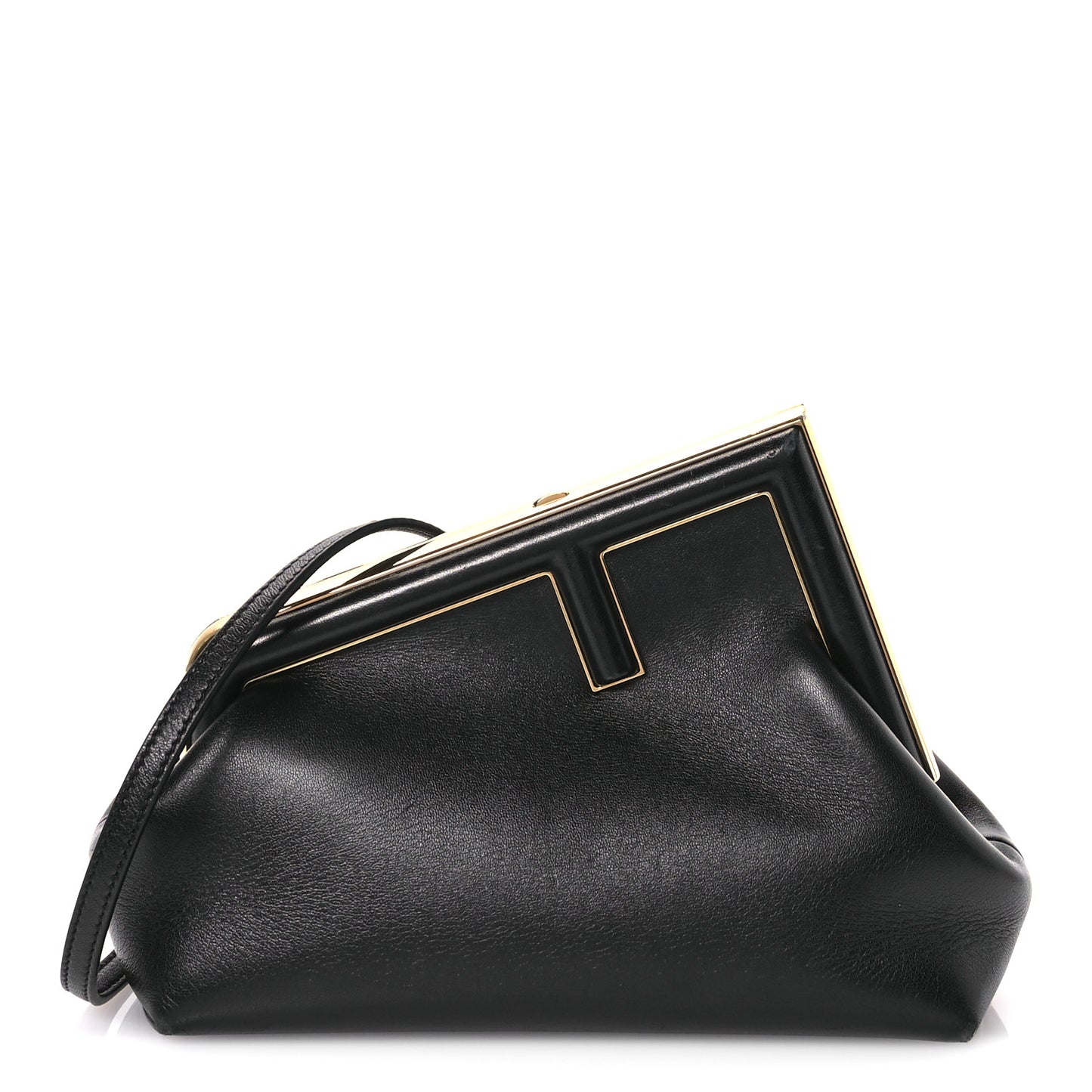 Shiny Nappa Small Fendi First Black