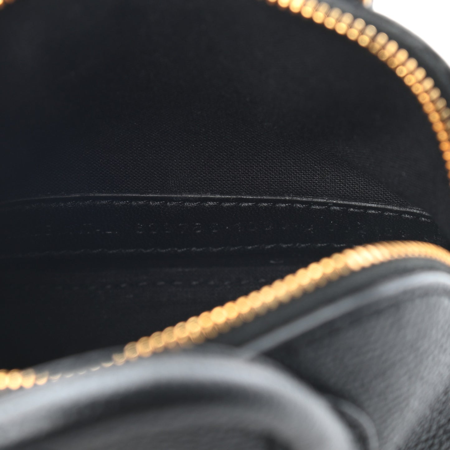 Grained Calfskin Logo Mini Ville Top Handle Bag Black White