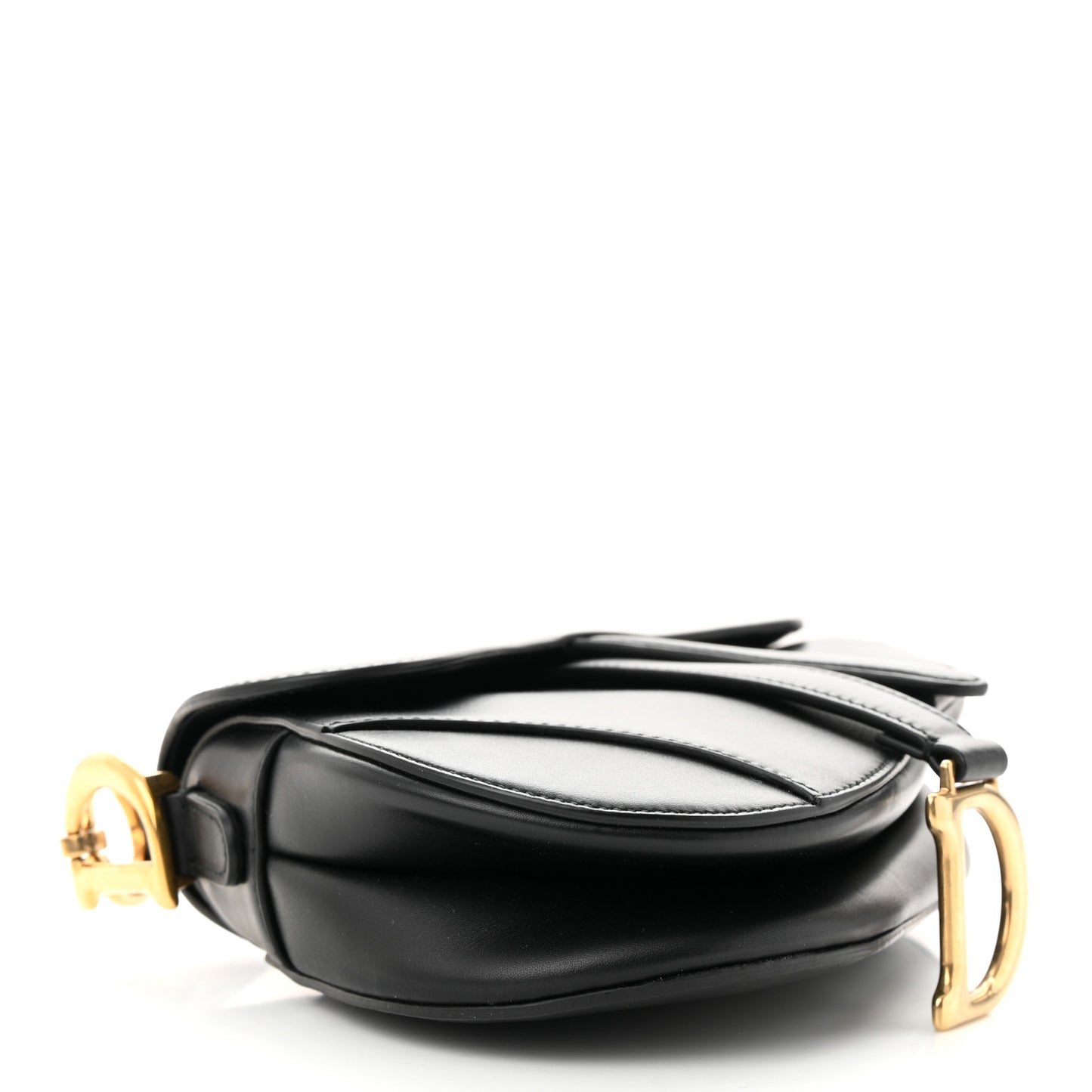 Calfskin Mini Saddle Bag Black
