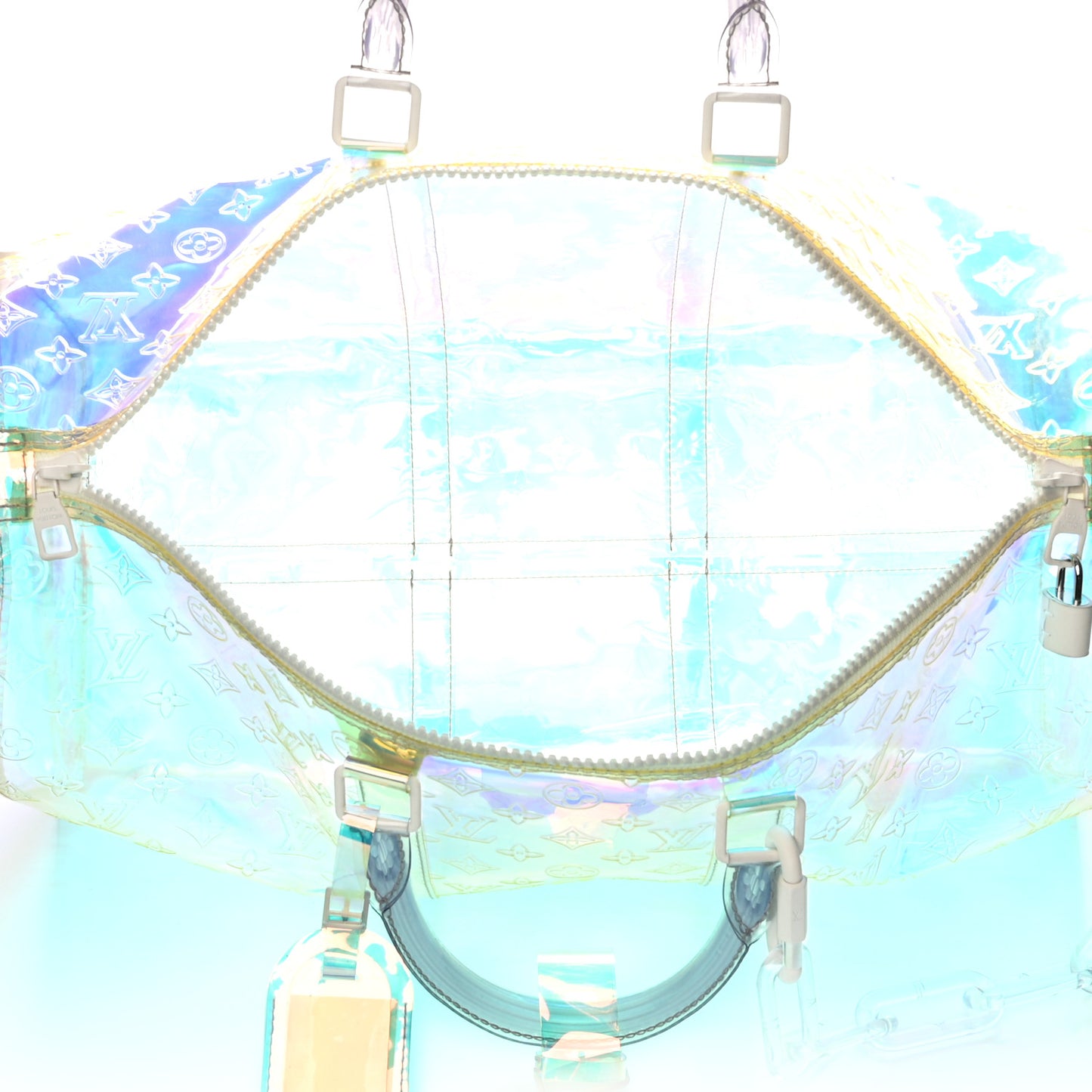 PVC Monogram Keepall Bandouliere 50 Iridescent Prism