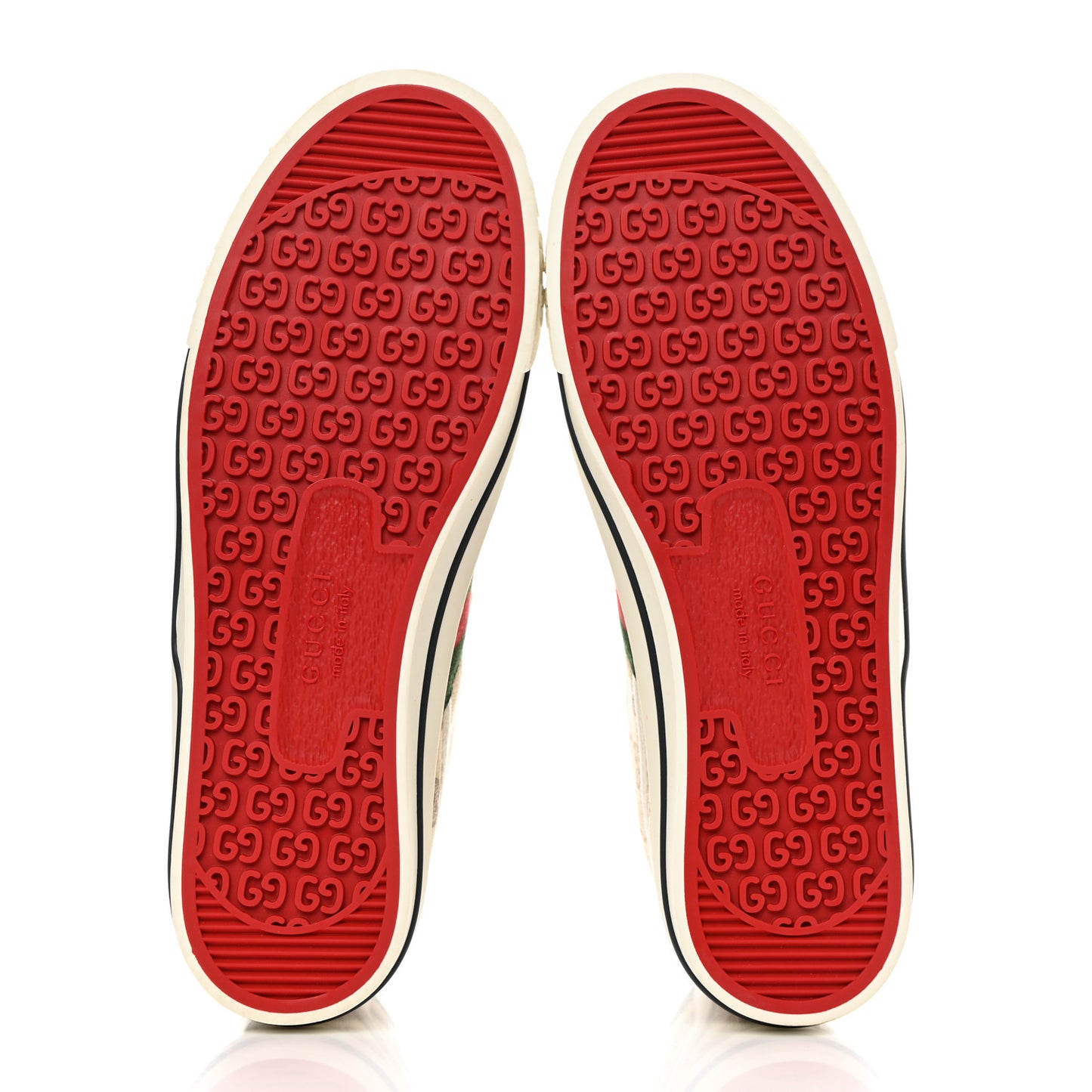 Canvas GG Monogram Web Womens 1977 Tennis High Top Sneakers 40 Ebony