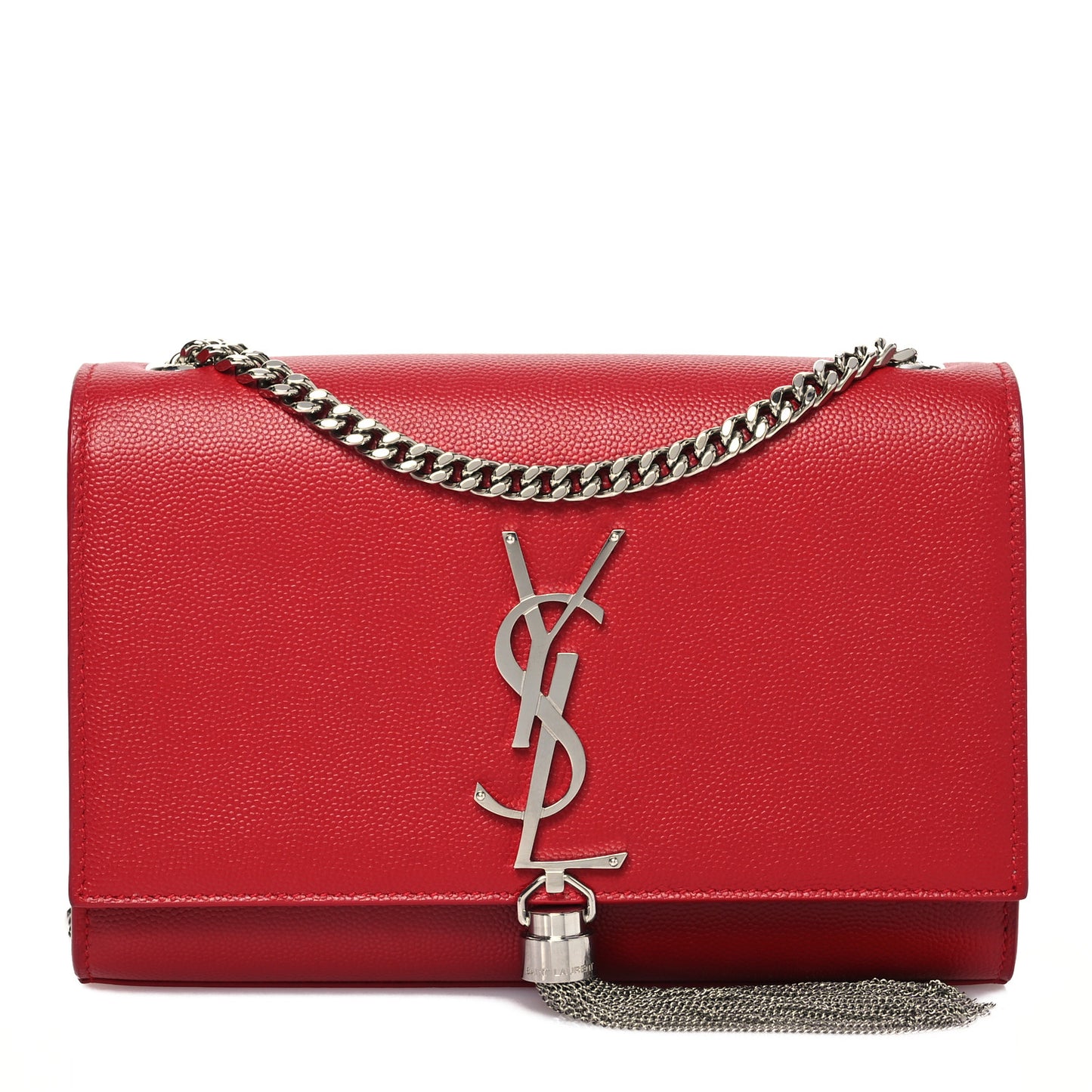 Grain De Poudre Small Classic Monogram Kate Tassel Satchel Red
