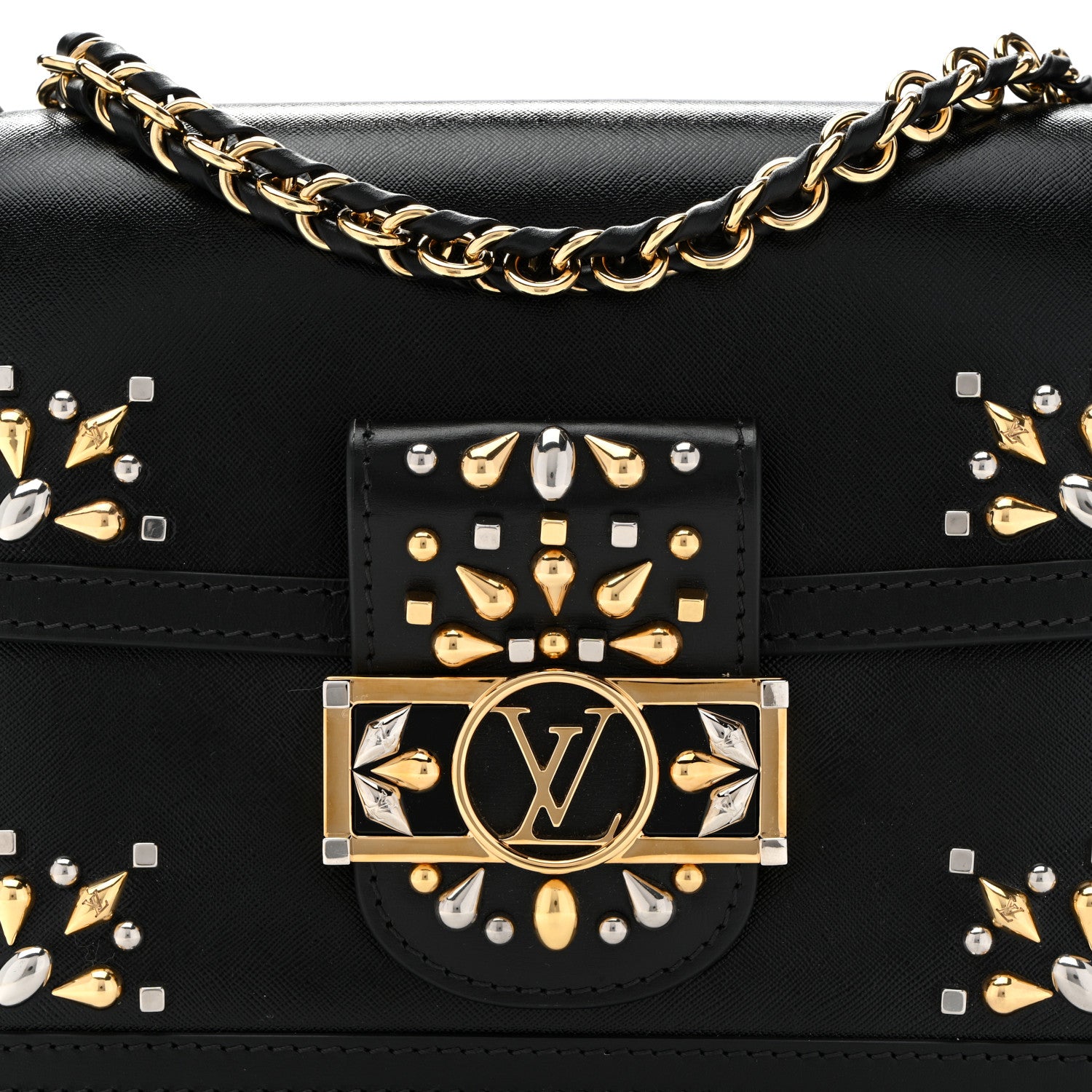 Louis Vuitton Epi Embellished Mini Dauphine Black 7 of 9