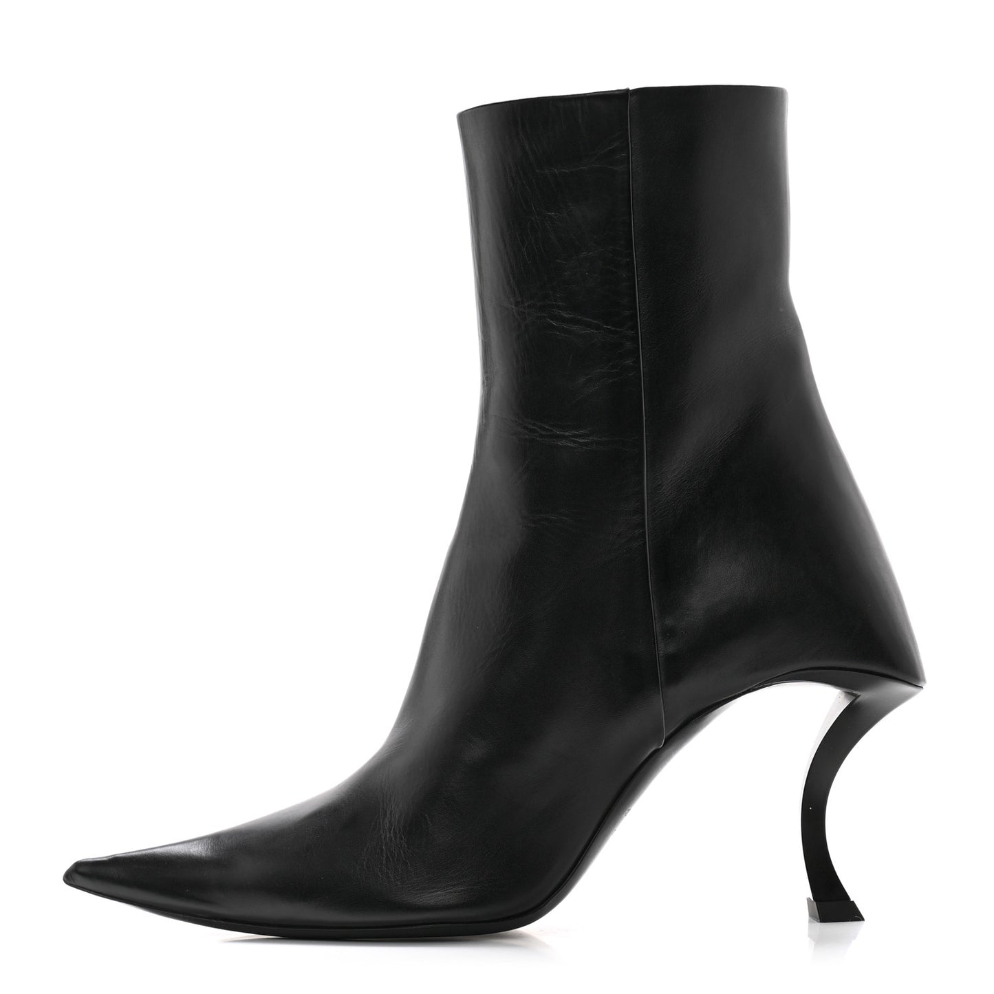Calfskin Hourglass Bootie 38 Black